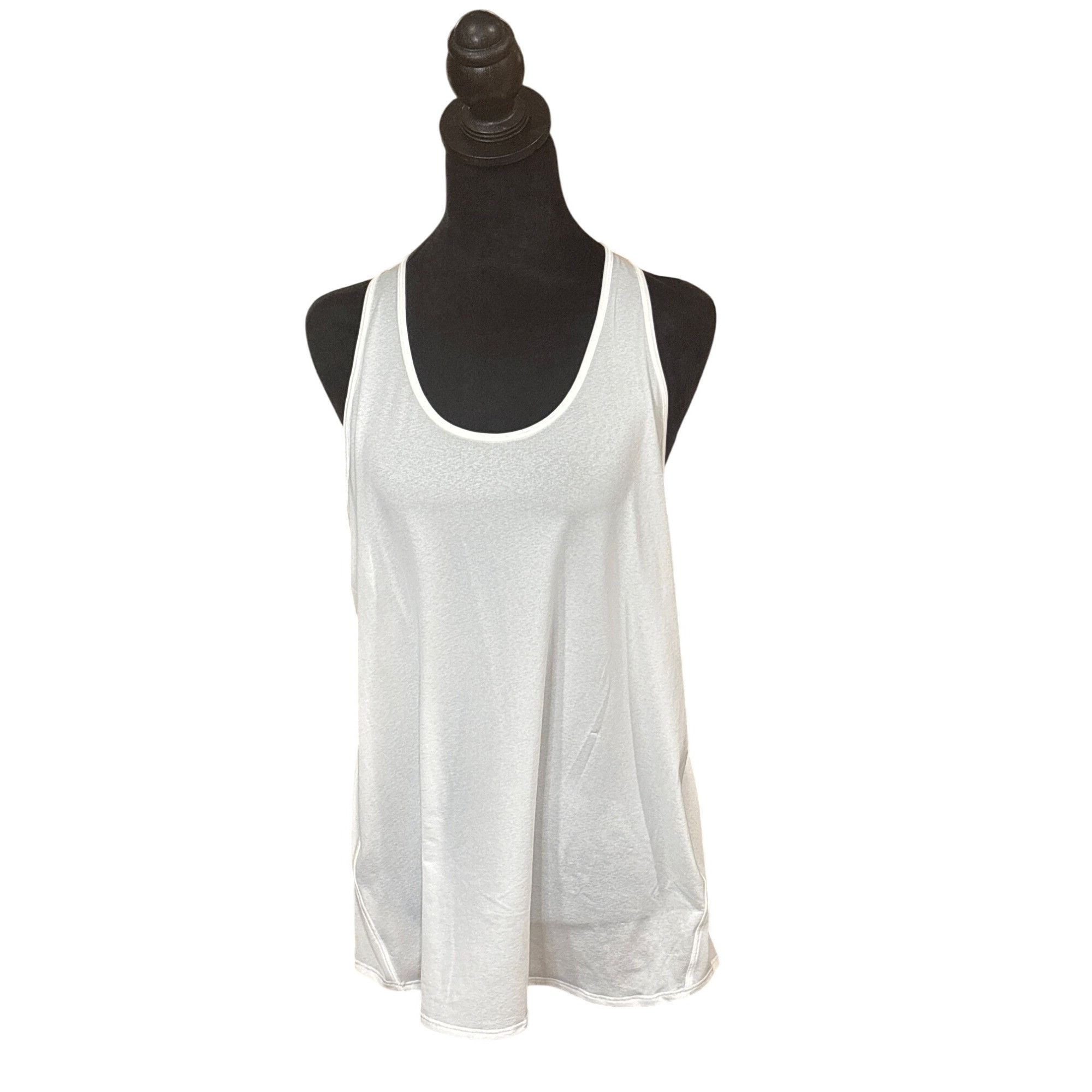 Lululemon 𝓛𝓾𝓵𝓾𝓵𝓮𝓶𝓸𝓷 White Open-Back Racerback Tank Top Womens Size S / US 4 / IT 40 - 10 Thumbnail