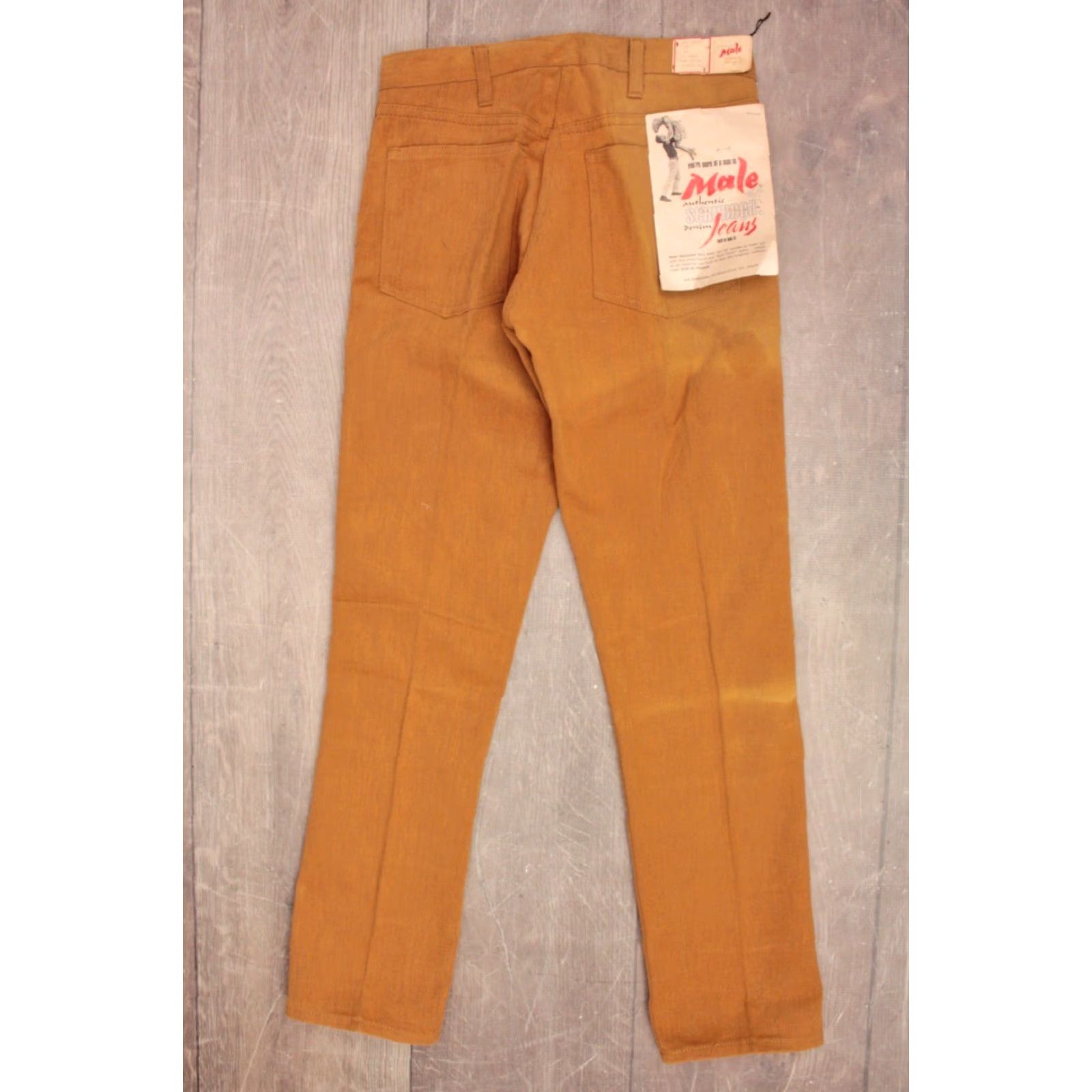 Vintage VINTAGE Men’s VTG 1960s NOS Khaki / Tan Tapered Pants Sz 29x30 60s Male Casuals Mens Size US 29 - 3 Thumbnail