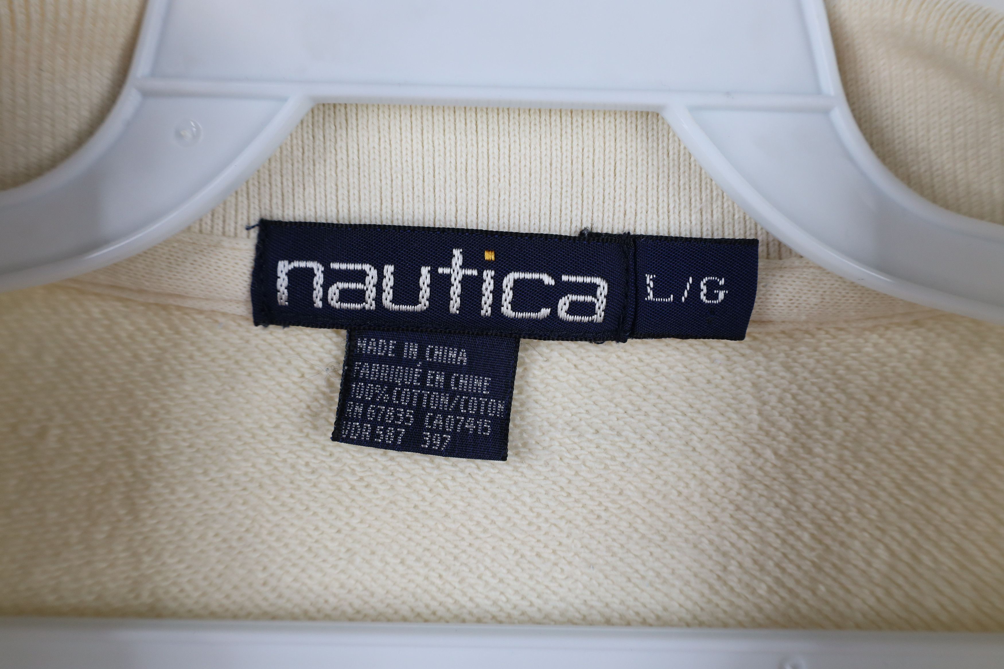 Nautica × Vintage Vintage 90s Nautica Spell French Terry Collared Sweatshirt Size US L / EU 52-54 / 3 - 6 Thumbnail