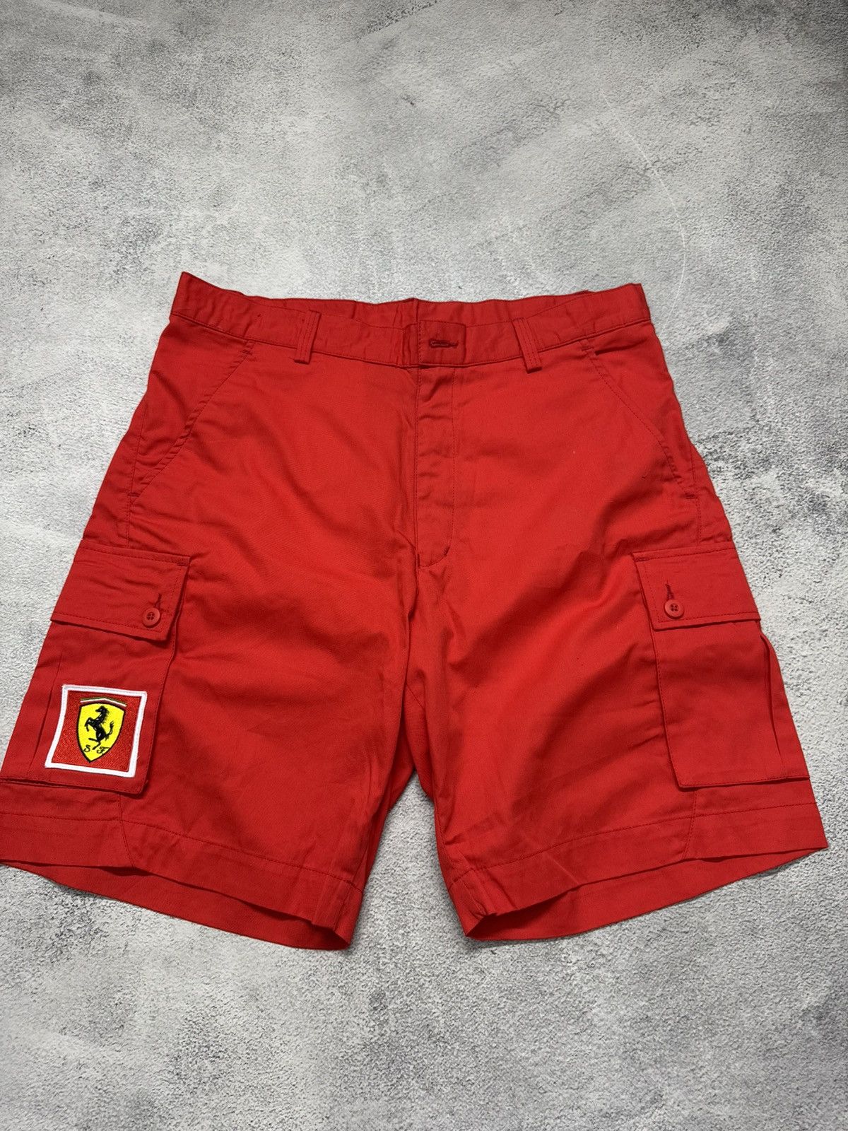 Ferrari Vintage Y2k Ferrari Racing Cargo Shorts Size US 30 / EU 46 - 3 Thumbnail
