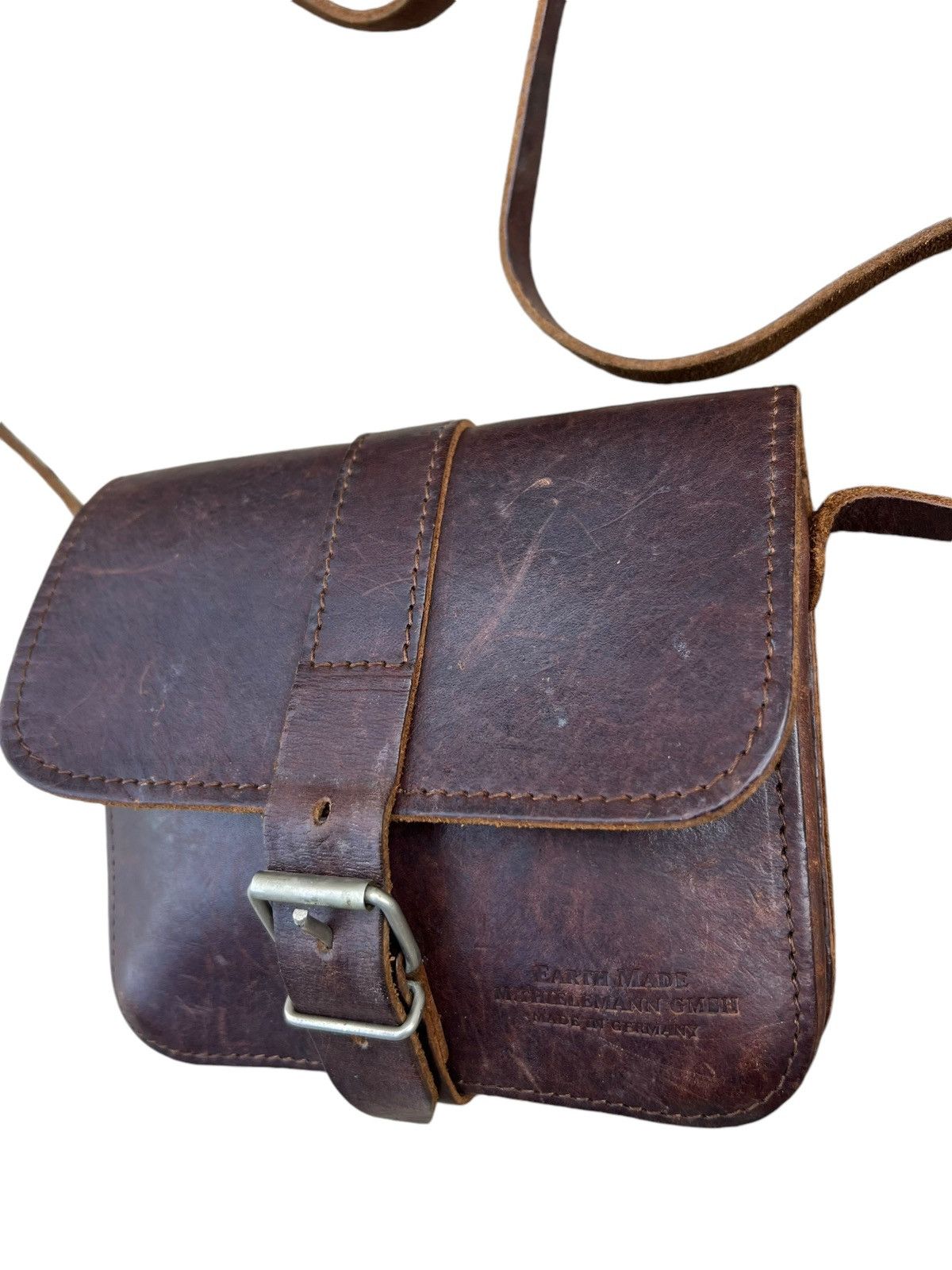 Leather Vintage Thielemann GMBH Scratches Patina Leather Mini Bag Size ONE SIZE - 10 Thumbnail