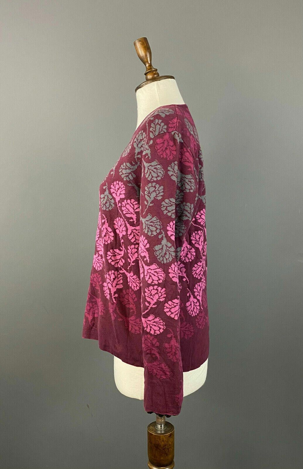 Designer Deerberg by Oska Red Floral Sweatshirt Sweater Size M Size M / US 6-8 / IT 42-44 - 4 Thumbnail