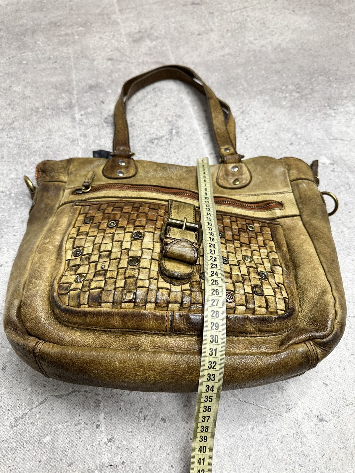 A.S.98 Vintage AS 98 Metal Zip Design Leather Bag Dolce Gabbana GOA Size ONE SIZE - 13 Thumbnail