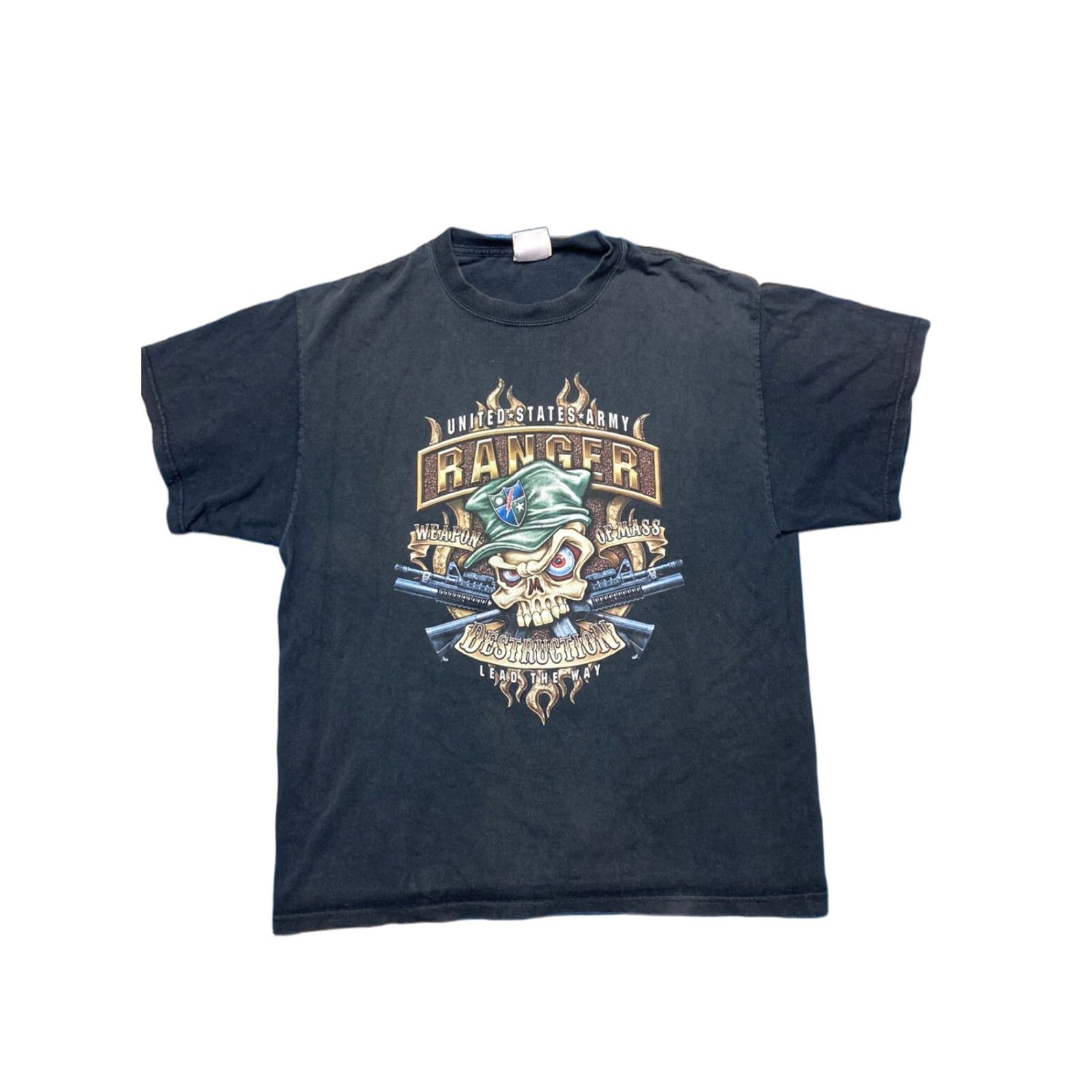 Vintage VINTAGE 90s US ARMY T SHIRT Made in USA 3D Skull Weapons Mass Destruction XL Mens Shirt Black Size US M / EU 48-50 / 2 - 1 Thumbnail