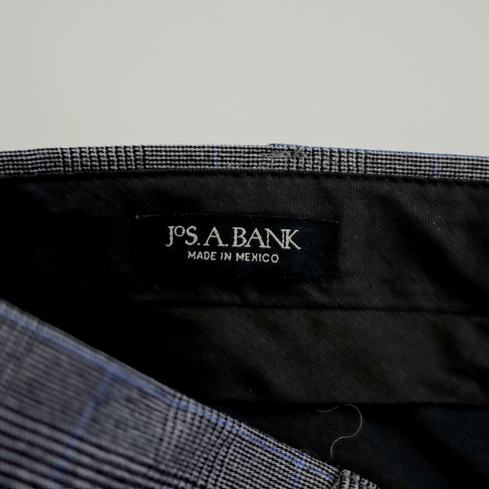 Jos. A. Bank Jos A Bank Flannel Wool Gray Glen Plaid Blue Windowpane 42/3 Size 42R - 5 Thumbnail