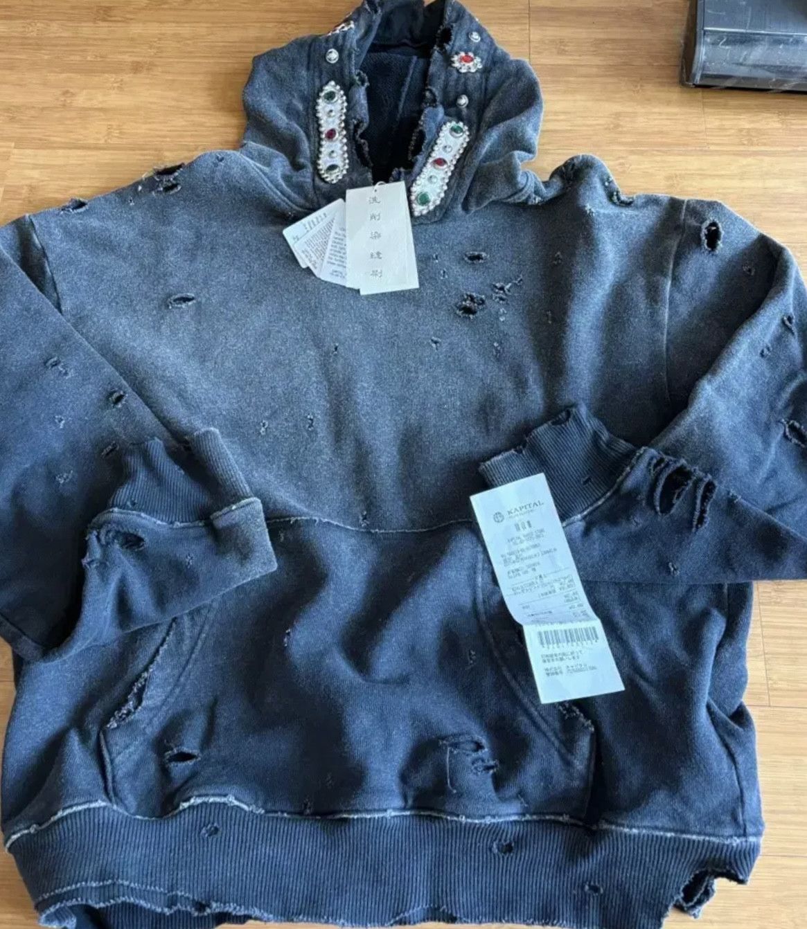 Kapital Kapital Thriller Distressed Studs hoodie Size US M / EU 48-50 / 2 - 1 Thumbnail