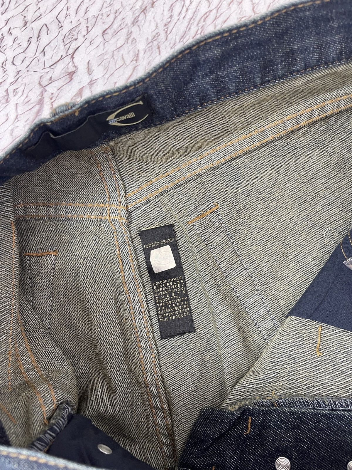 Just Cavalli Roberto Just Cavalli Crystals rhinestones logo denim jeans Size US 32 / EU 48 - 10 Thumbnail