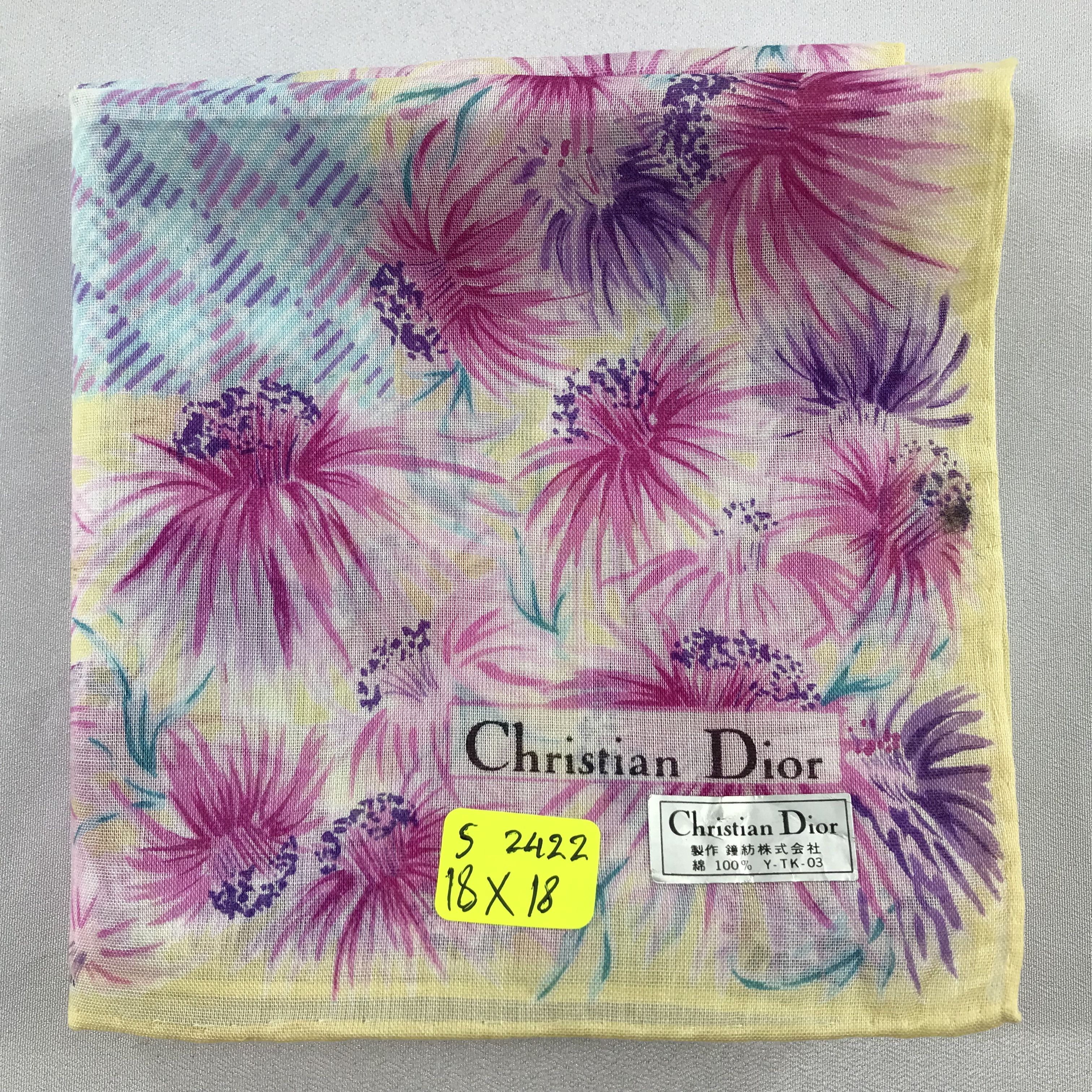 Vintage Christian Dior Bandana / Handkerchief / Neckerchief - S2422 Size ONE SIZE - 5 Thumbnail
