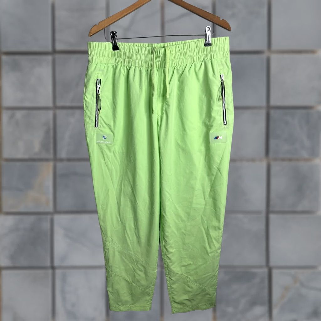 Puma PUMA BMW M Motorsport Pants Mens XL Green Track Golf Pockets Zip Pockets Woven Racing Size US 36 / EU 52 - 1 Thumbnail