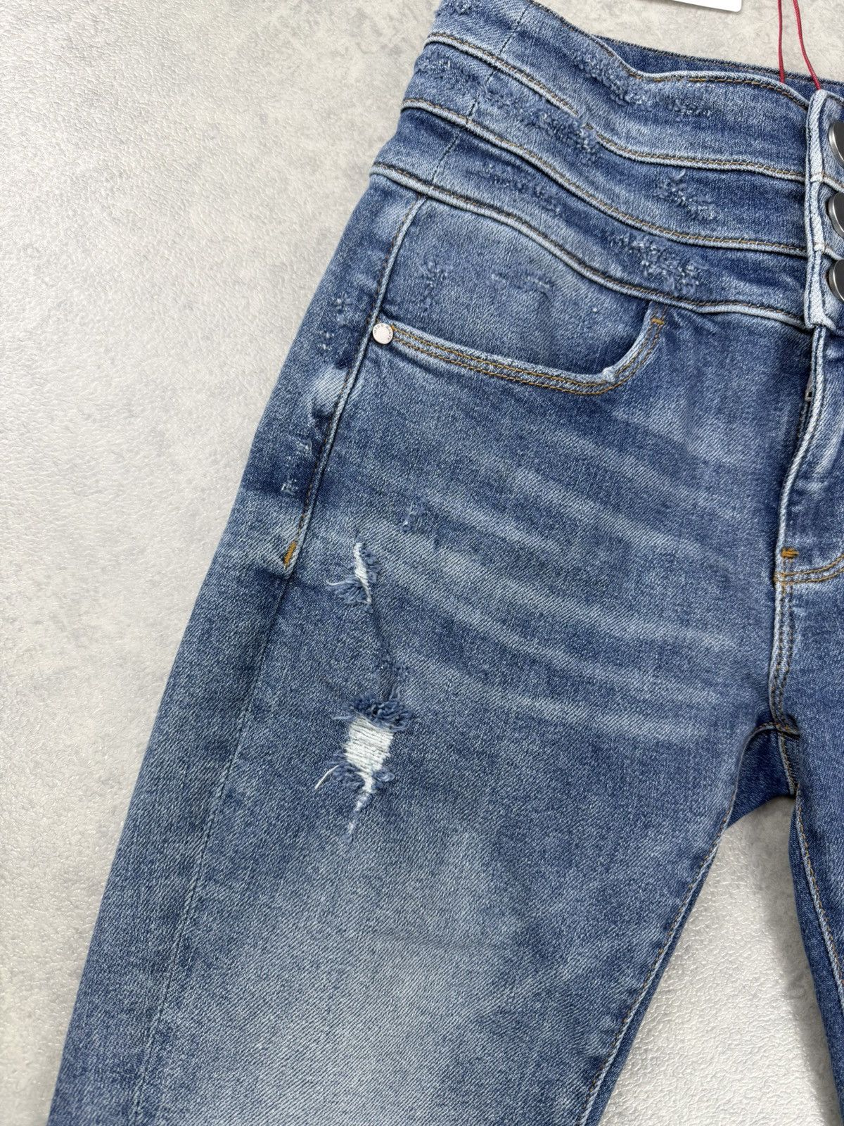 Miss Sixty Miss Sixty Women’s Blue Attack Cropped Denim Jeans Size 25 Size 25" / US 0 / IT 36 - 4 Thumbnail