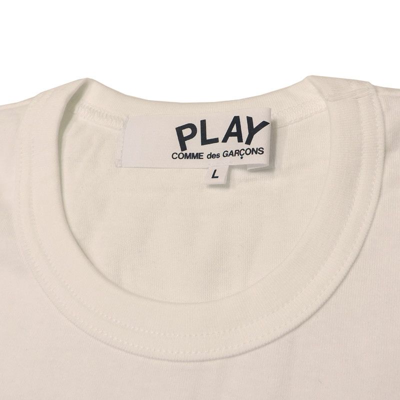Comme des Garcons PLAY Short Sleeve Heart Logo Cotton Tshirt White Size US L / EU 52-54 / 3 - 3 Thumbnail