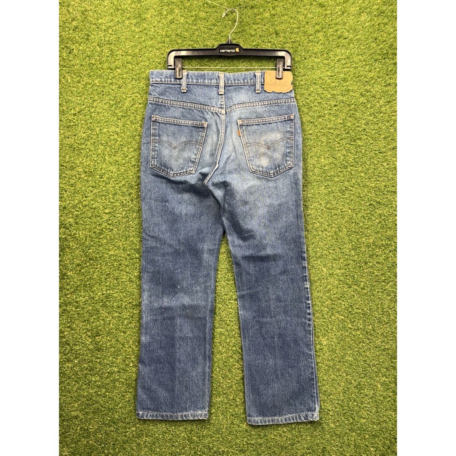 Levi's VINTAGE Levi's 517 Jeans Mens 34x32 Orange Tab USA 80s Western Denim Blue 5-Pocket Regular Bootcut Pants Accessories: Logo Mens Size US 34 / EU 50 - 2 Thumbnail