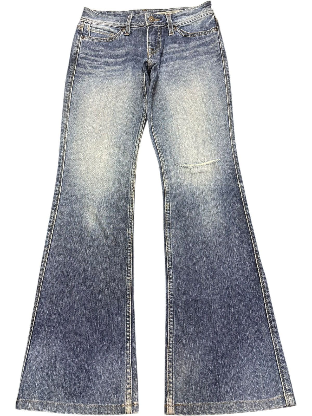 Diesel Vintage Japanese Brand Faded Wash Distressed Flare Jeans Size 27" / US 4 / IT 40 - 1 Thumbnail