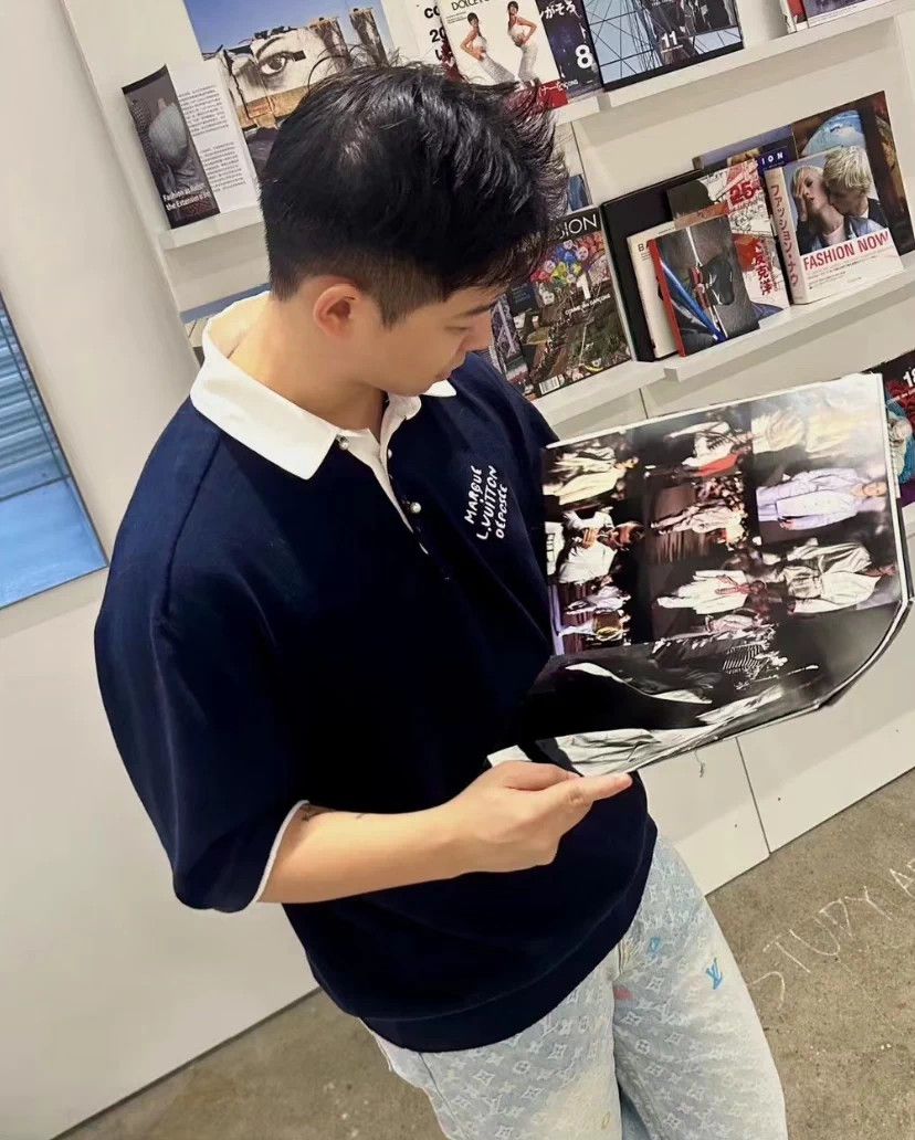 Louis Vuitton LV Pharrell Navy Embroidered Pearl Polo XXL 95 New Size US XXL / EU 58 / 5 - 8 Thumbnail