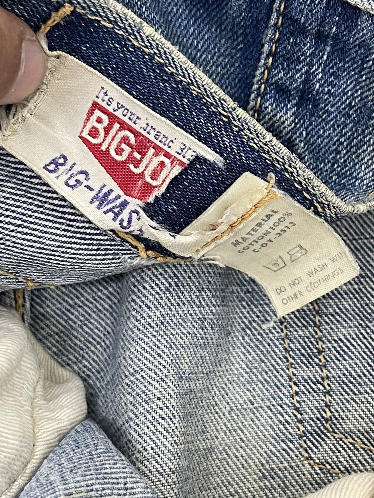 Japanese Brand Flare Jeans Vtg 80s Big John Japan Distress Bell Bottom 7🟦5 Size US 30 / EU 46 - 19 Thumbnail