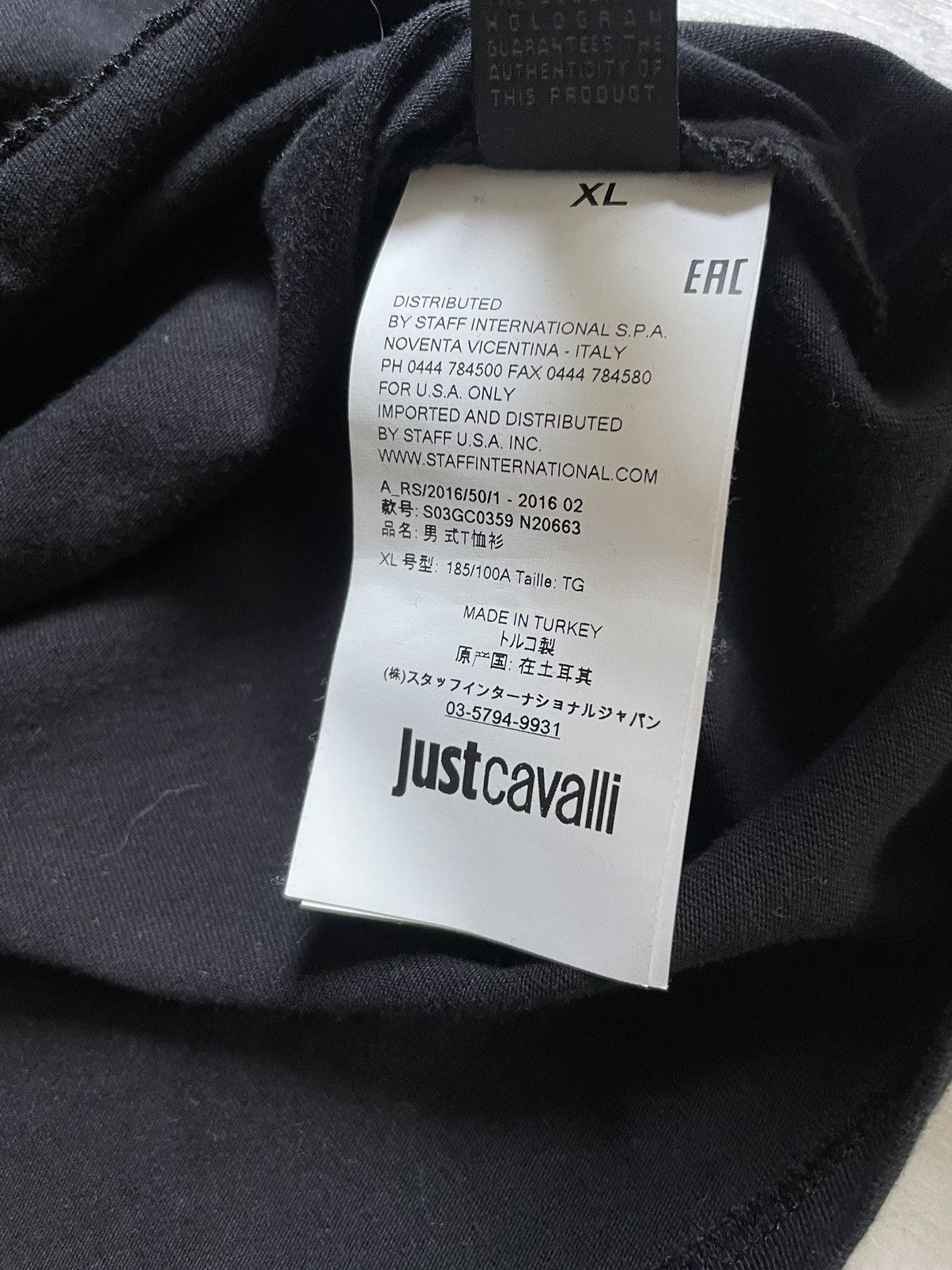 Just Cavalli Just Cavalli T-Shirt Black Star Print Size US XL / EU 56 / 4 - 11 Thumbnail
