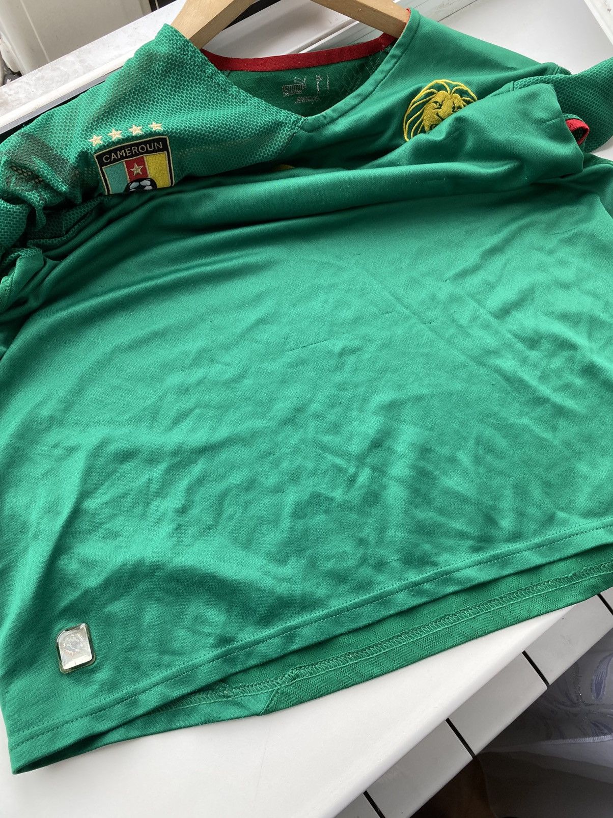 Puma Cameroon Africa HomePuma Soccer Jersey Team2009/2010 Size L Size US L / EU 52-54 / 3 - 11 Thumbnail