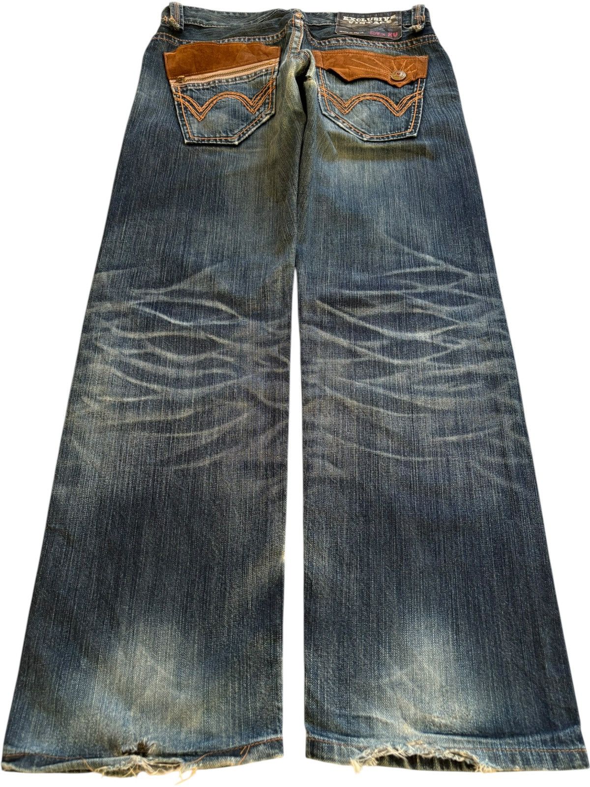 Edwin × Japanese Brand Exclusive Vintage Edwin Faded Mud Wash Loose Baggy Jeans Size US 32 / EU 48 - 2 Thumbnail