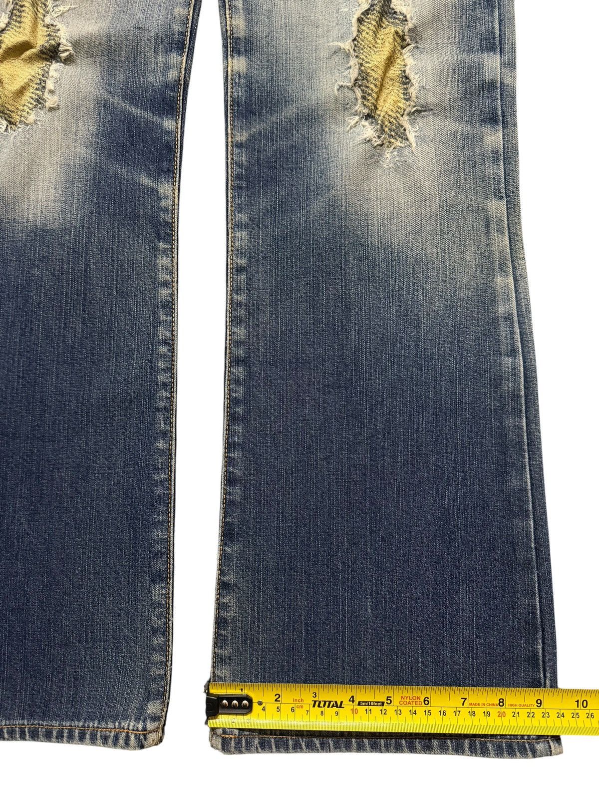 Vintage 90s Edwin Rebel Blue Faded Wash Distress Bootcut Fit