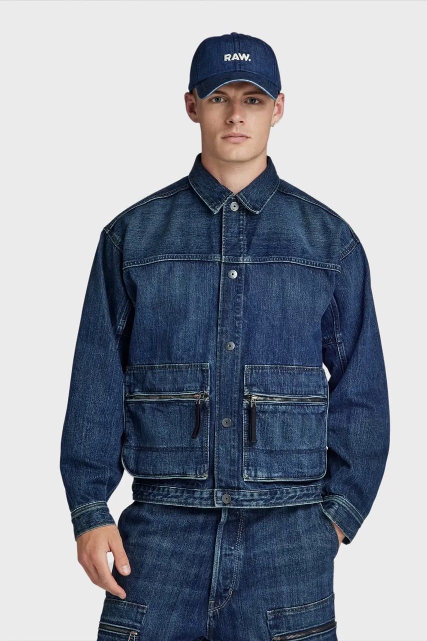 G-Star G-Star RAW Utility Coach Dakota Cargo Denim Vintage Jacket Size US L / EU 52-54 / 3 - 2 Thumbnail