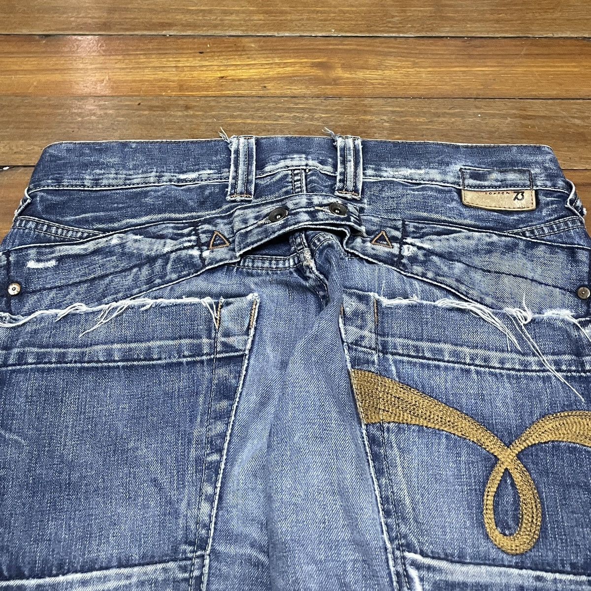 If Six Was Nine × Pepe Jeans × Vintage Very Rare Design Vintage Brand Pepe Flared Jeans 2000s Size US 32 / EU 48 - 4 Thumbnail