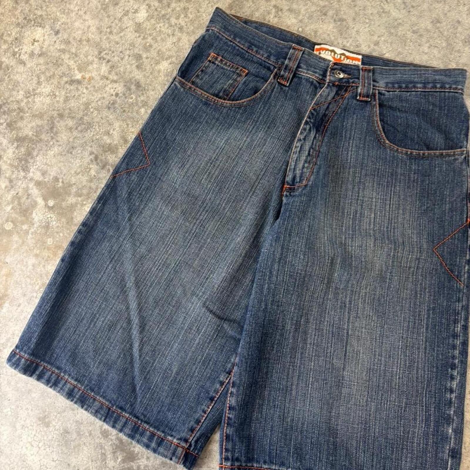 Southpole Evolution Y2K Wide Leg Baggy Skatewear Jorts Vintage Size US 36 / EU 52 - 7 Thumbnail