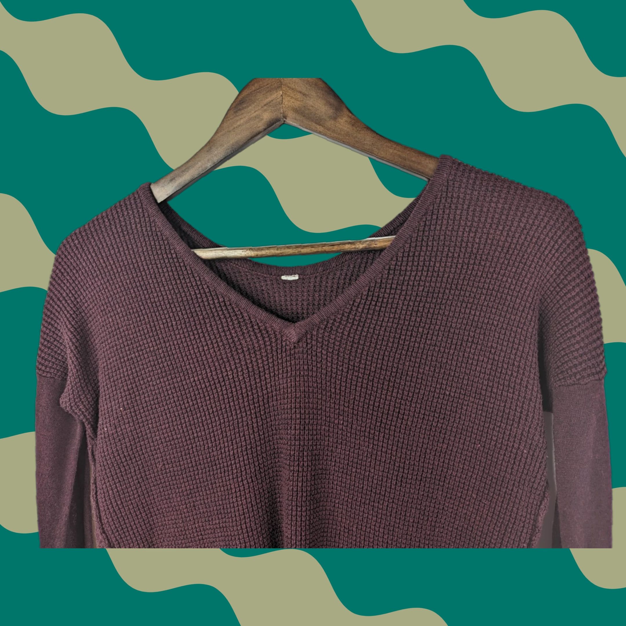 Lululemon VINTAGE Lululemon The Sweater Life Heathered Bordeaux Drama Maroon Long Sleeve Size 6? Size M / US 6-8 / IT 42-44 - 1 Thumbnail