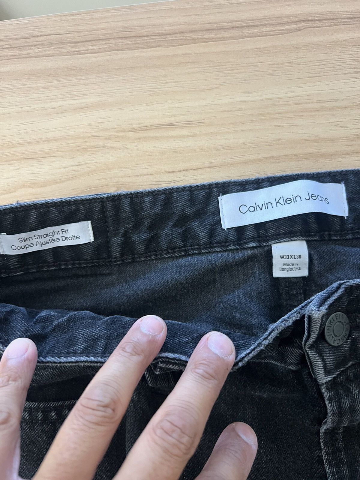 Calvin Klein Calvin Klein Black Denim Jeans size 33x30 Size US 33 - 3 Thumbnail