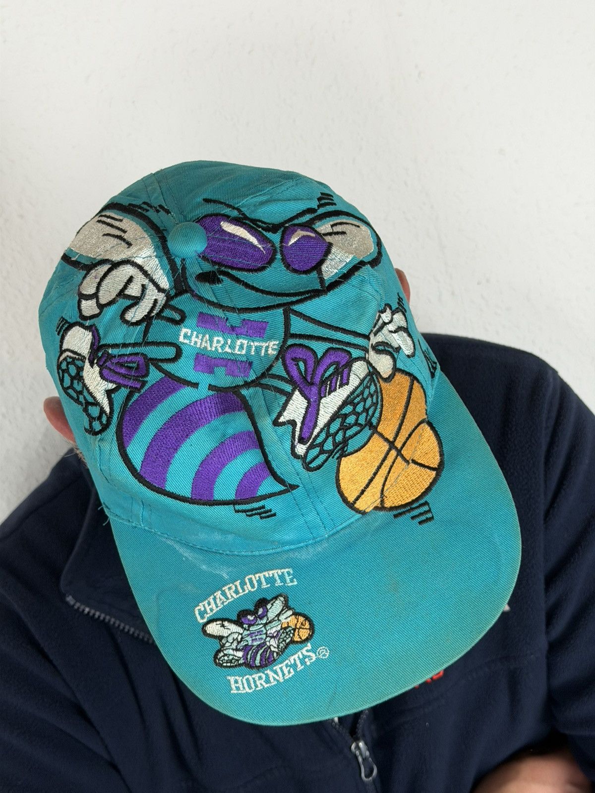The Game Vintage Charlotte Hornets Hat Big Logo Snapback Cap 90s NBA Size ONE SIZE - 2 Thumbnail