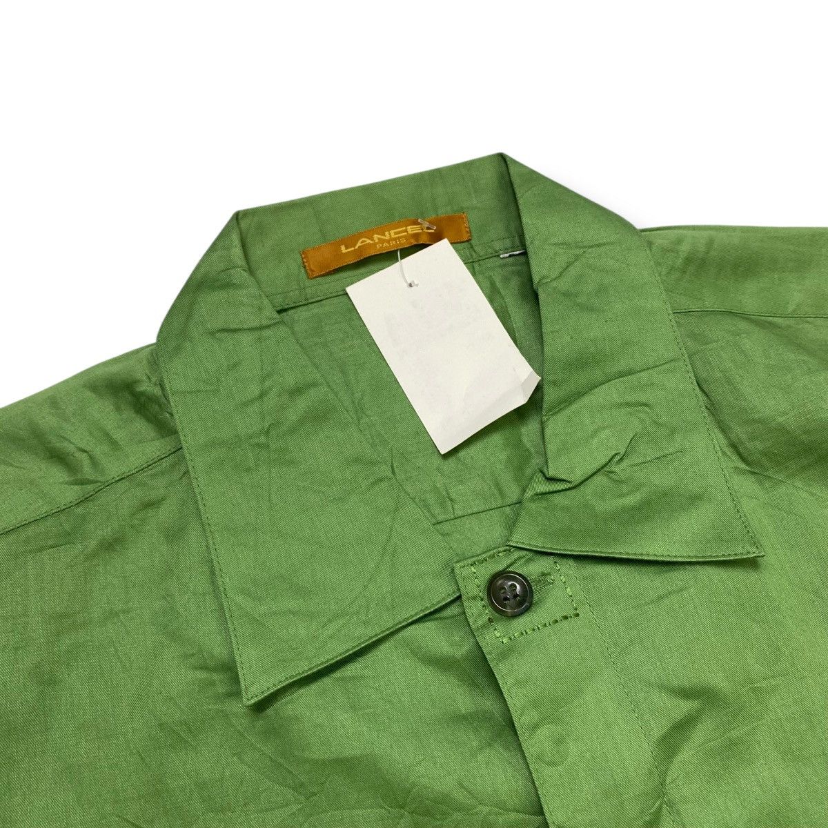 Lancel Lancel Paris logo pocket button shirt green hermes prada Size US L / EU 52-54 / 3 - 5 Thumbnail
