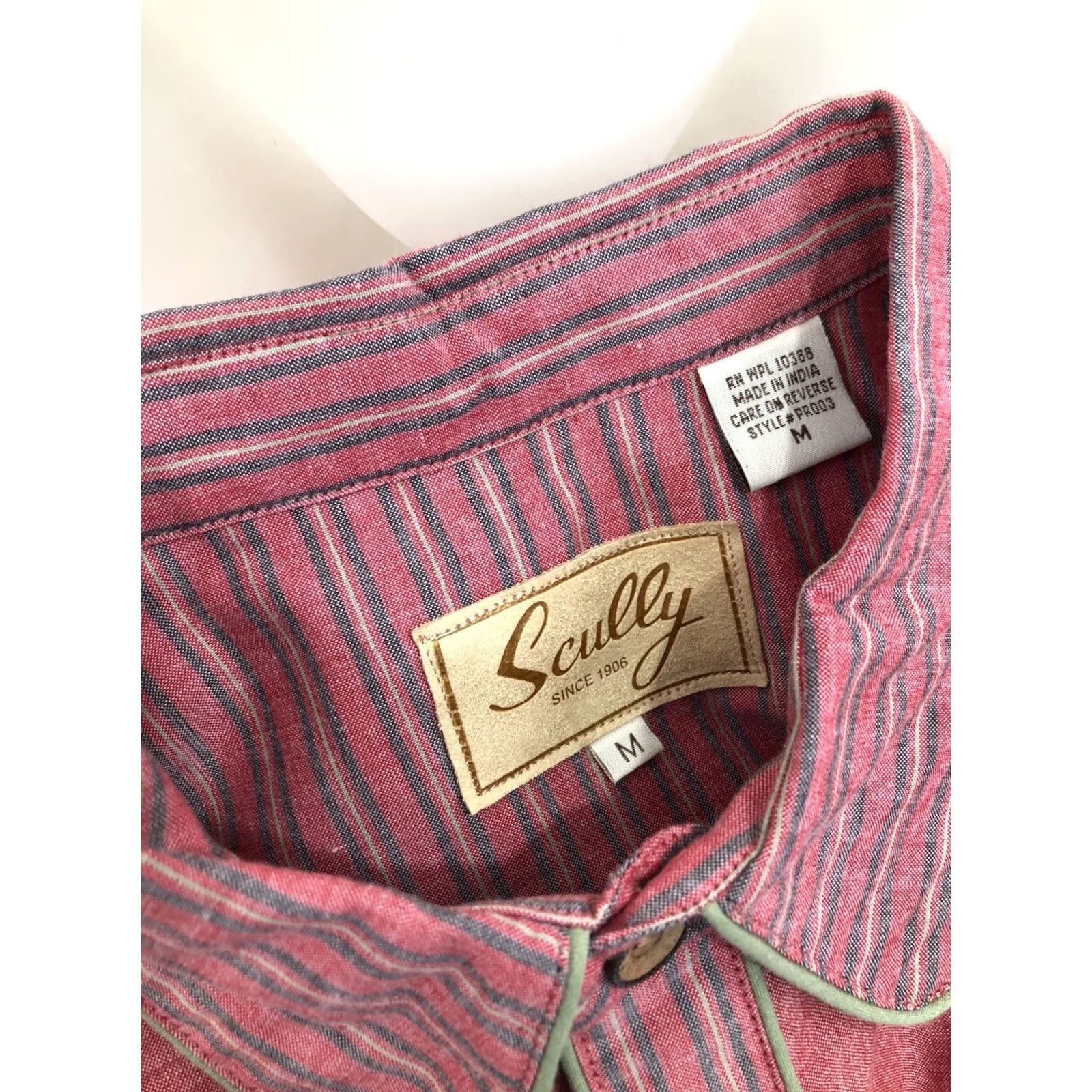 Scully Scully Western Shirt M Striped Button-Up Long Sleeve Vintage CORRIGAN NEW w TAG Mens Pink / Green / Blue Size US M / EU 48-50 / 2 - 8 Thumbnail