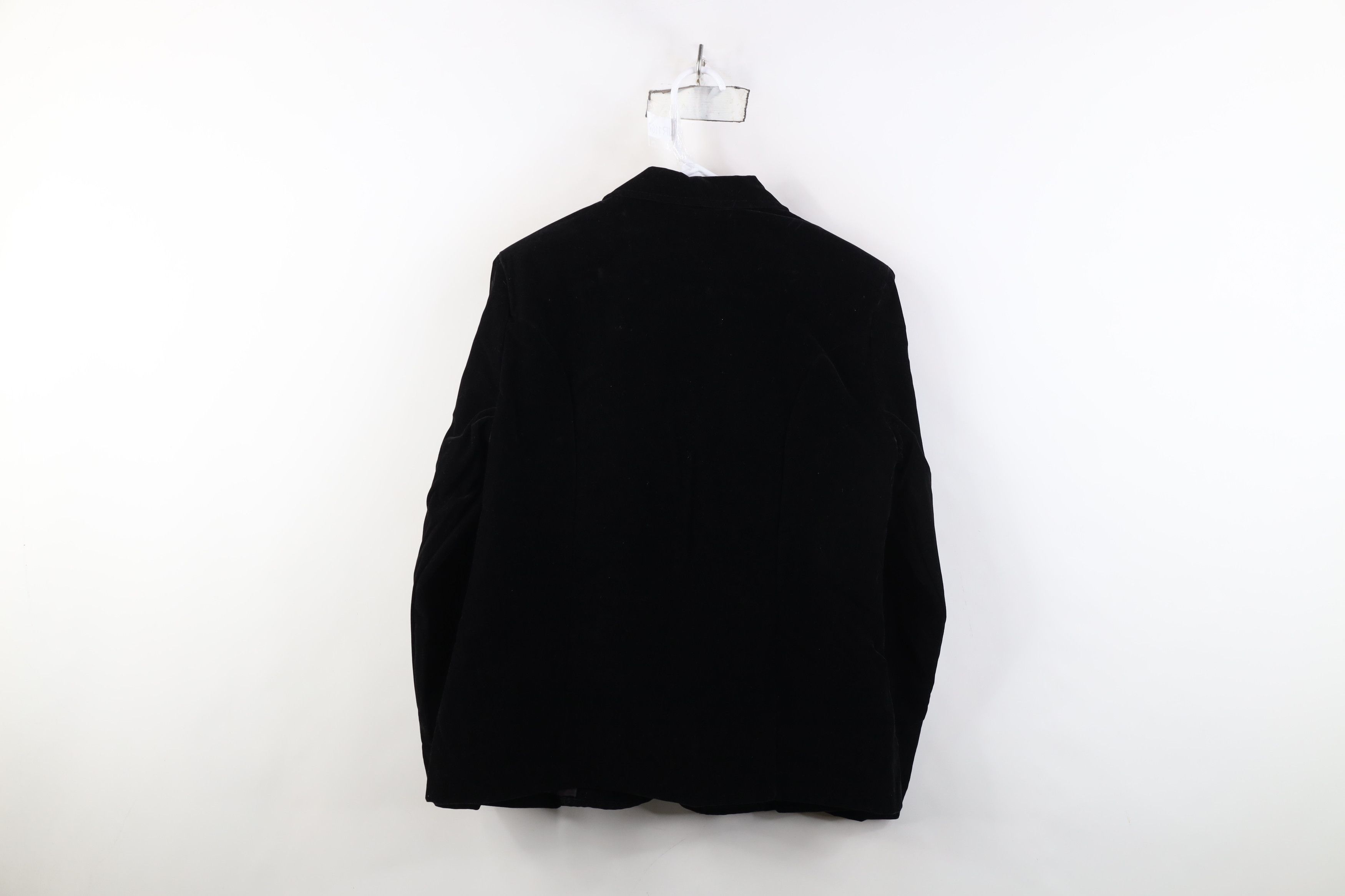 Vintage Vintage 60s Streetwear Velvet Velour Blazer Jacket Black USA Size L / US 10 / IT 46 - 13 Thumbnail