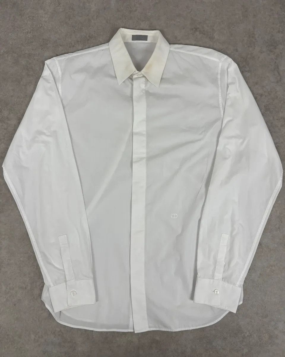 Dior Dior White Classy Uniform Shirt Size US M / EU 48-50 / 2 - 1 Thumbnail