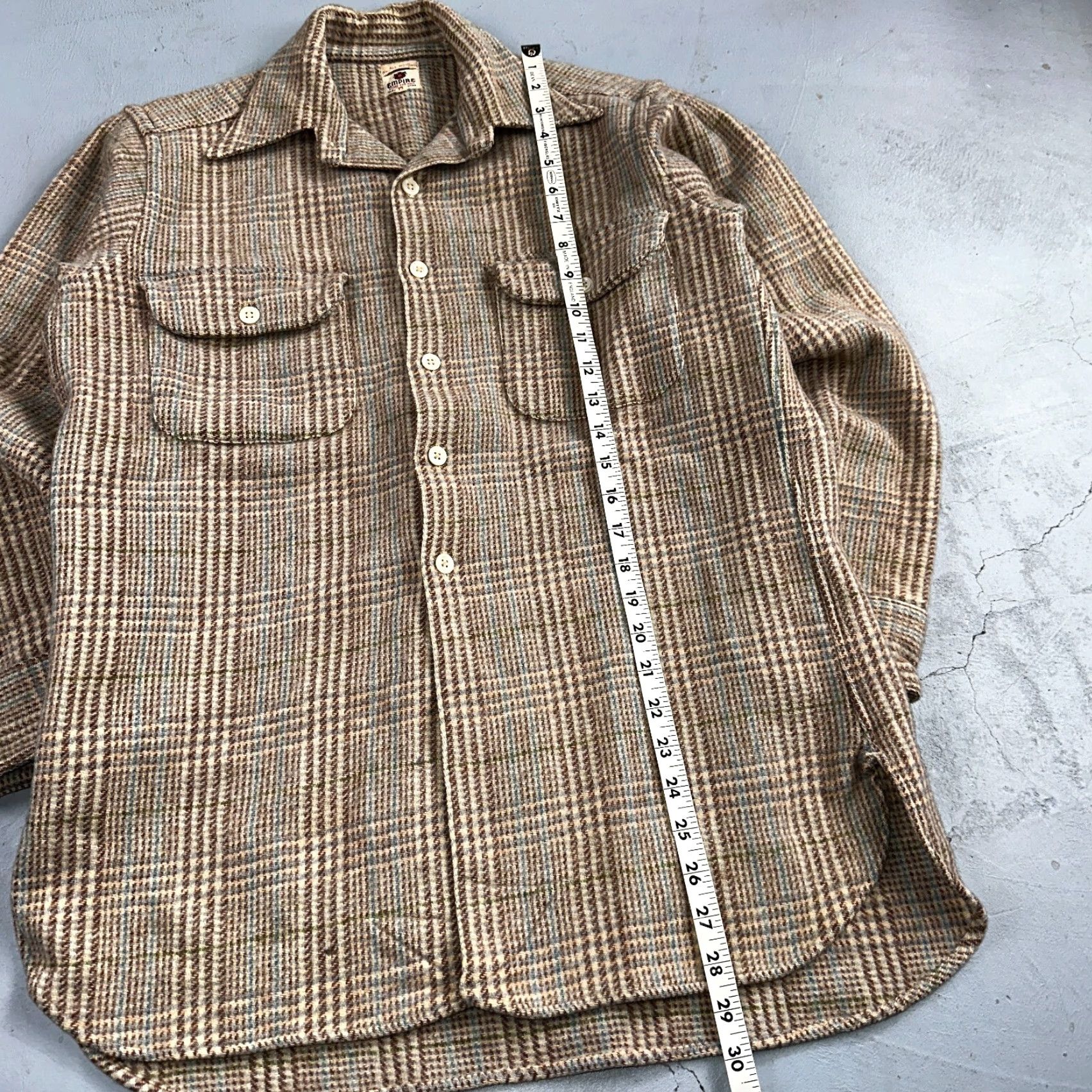 Vintage VINTAGE 1960s Empire USA Brown Plaid Wool Shirt Long Sleeve Button-Up Mens M Rockabilly Size US M / EU 48-50 / 2 - 4 Thumbnail