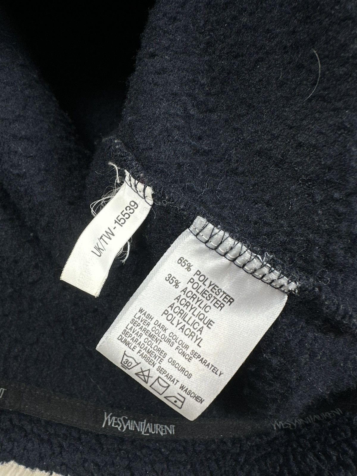 Yves Saint Laurent Vintage Yves Saint Laurent 1/4 Zip Fleece Jacket YSL Size L Size US L / EU 52-54 / 3 - 7 Thumbnail