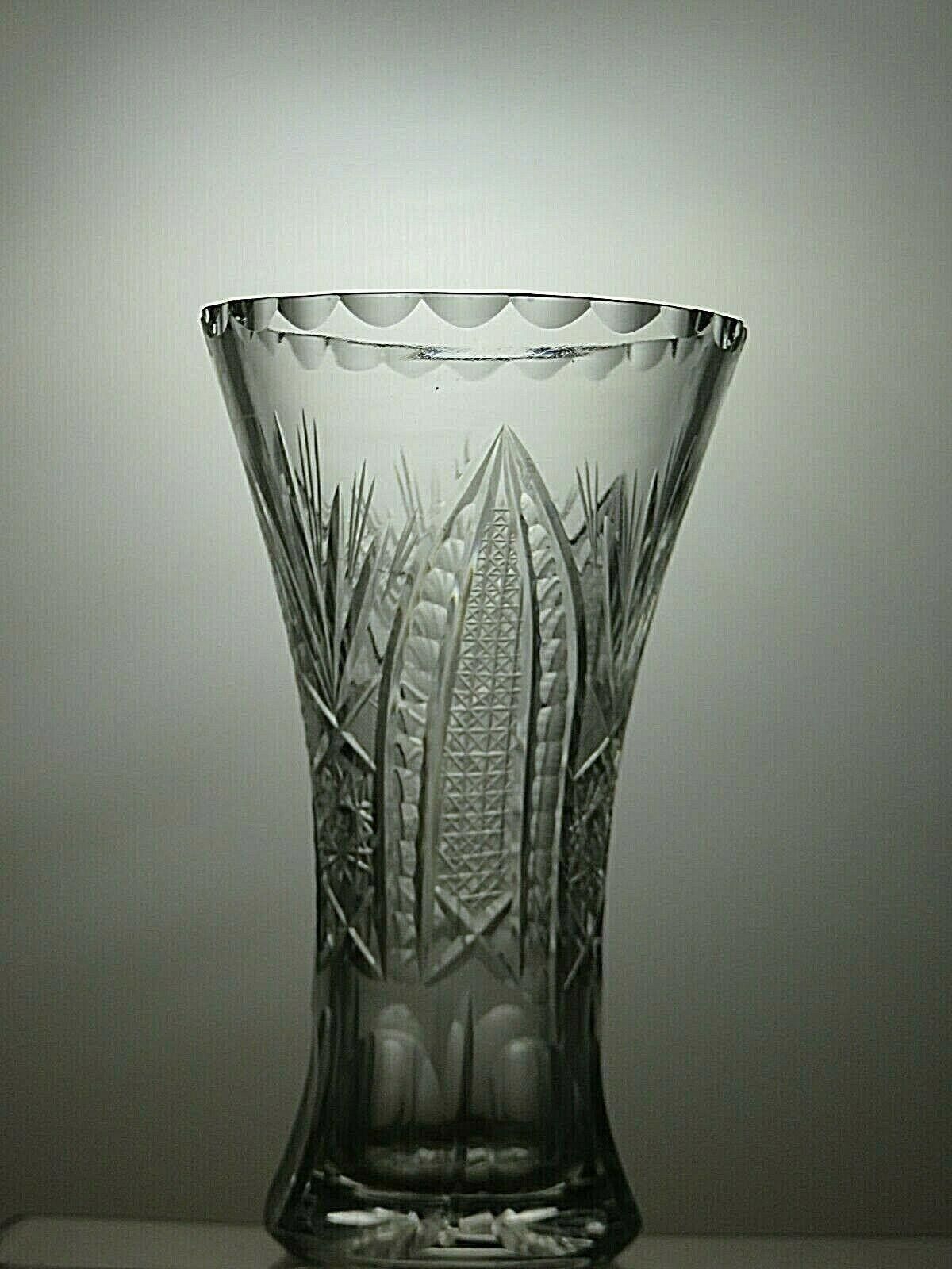 The Unbranded Brand Lead Crystal Cut Glass Lead Crystal Vase 7 7/8" Size ONE SIZE - 3 Thumbnail