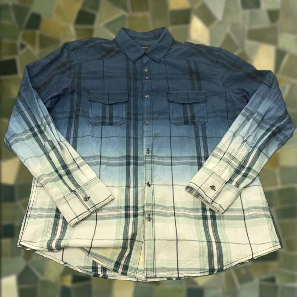 Vintage VINTAGE INC Flannel Shirt Blue Plaid Long Sleeve Mens Large Button-Up Casual Size US L / EU 52-54 / 3 - 1 Thumbnail