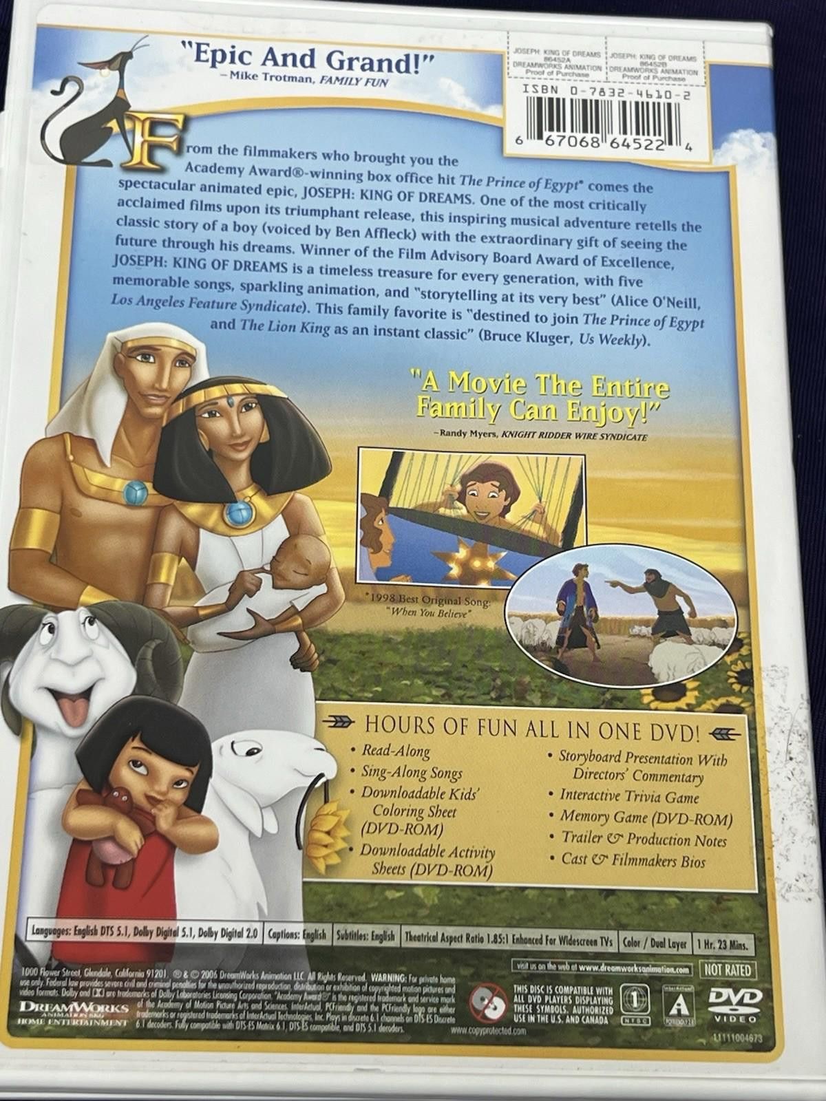 Other Joseph King of Dreams DVD Very Good Judith Light,Steven Size ONE SIZE - 8 Thumbnail