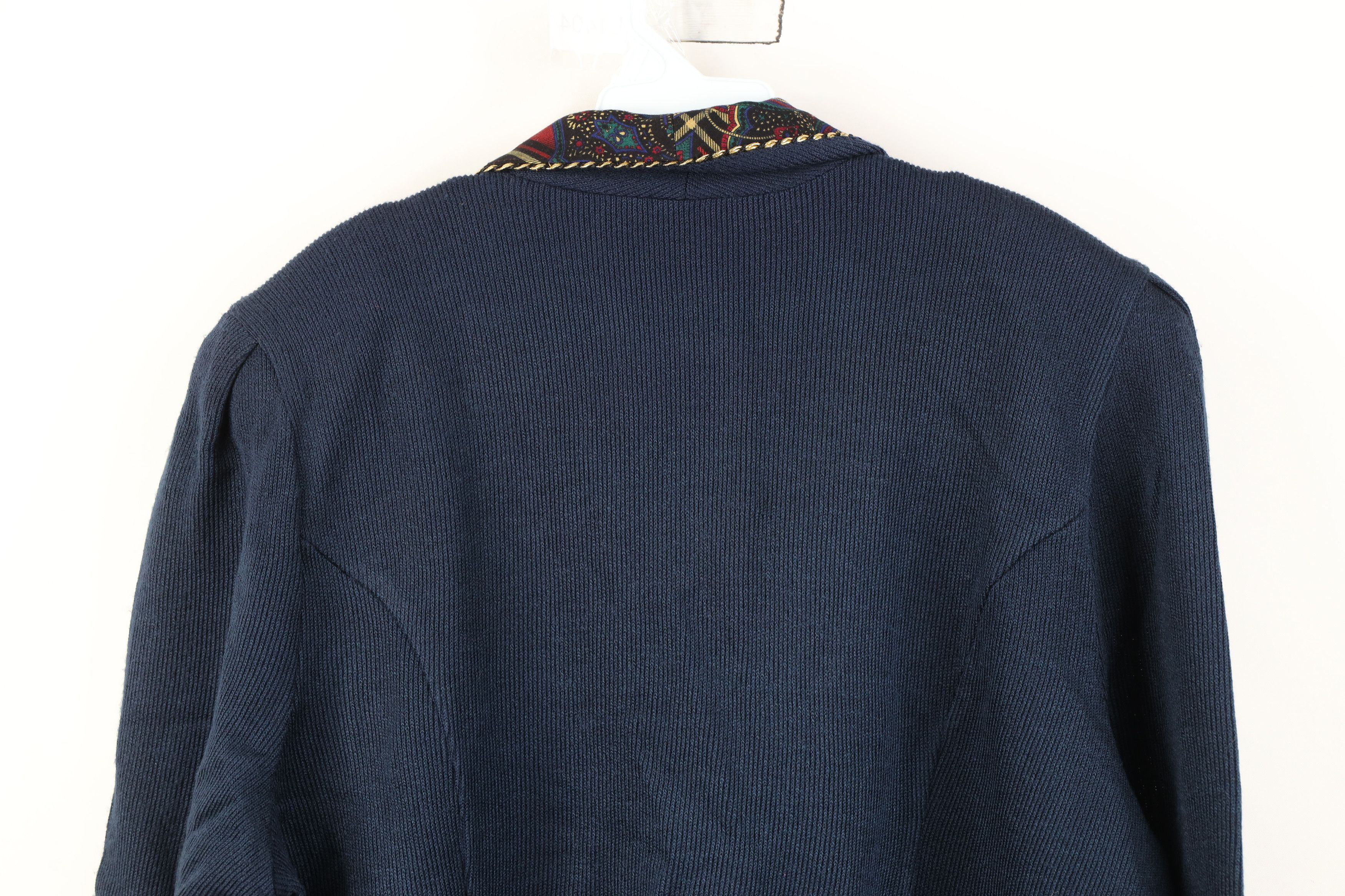 Vintage Vintage 90s Streetwear Paisley Sweater Blazer Suit Jacket Size 3XL / US 20-22 - 14 Thumbnail