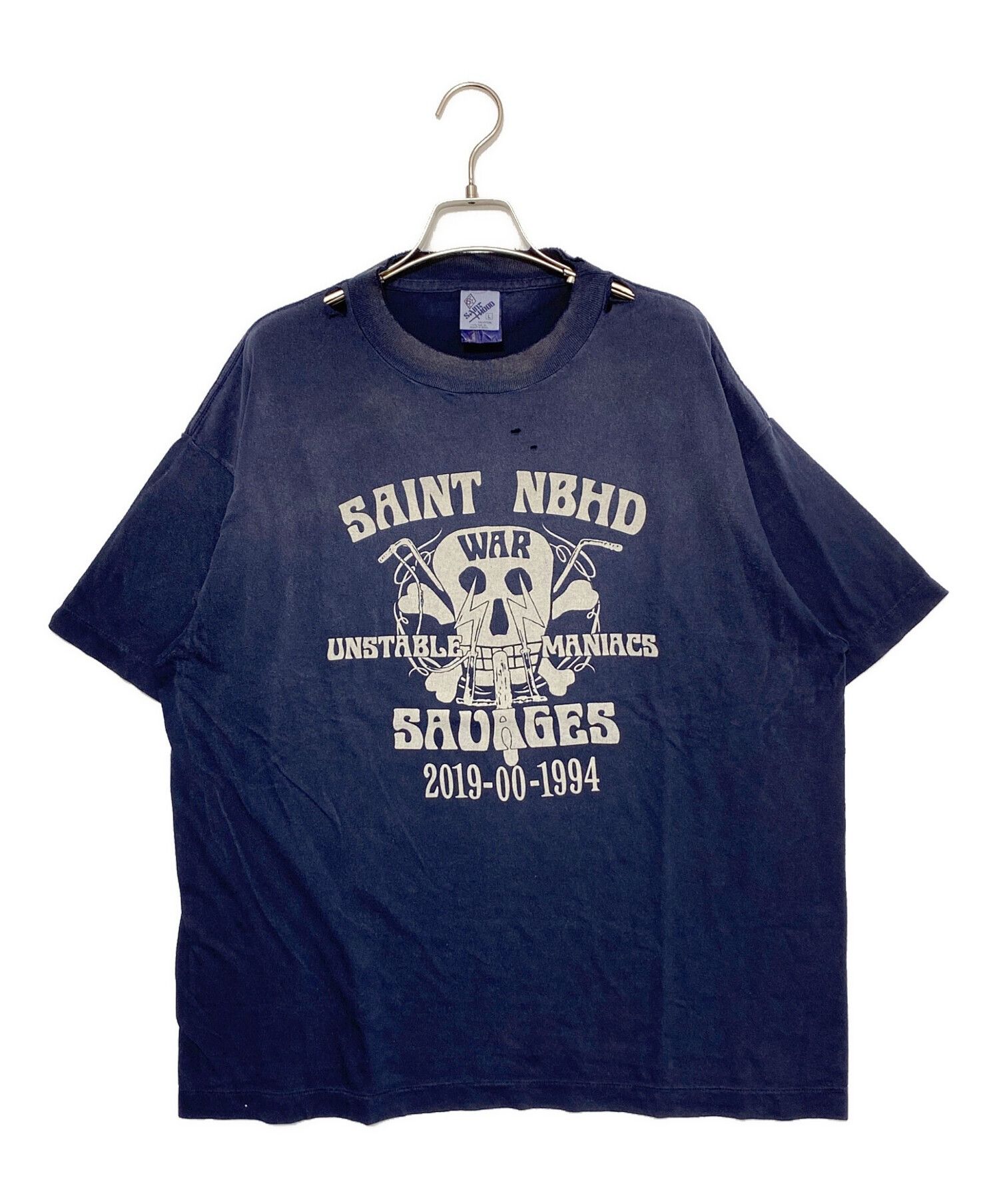 Tシャツ・カットソー SAINT MICHAEL SS25 T-shirts (SM HR8 0000 C71 NVY) Neighborhood × Saint Michael SAINT MICHAEL x NEIGHBORHOOD