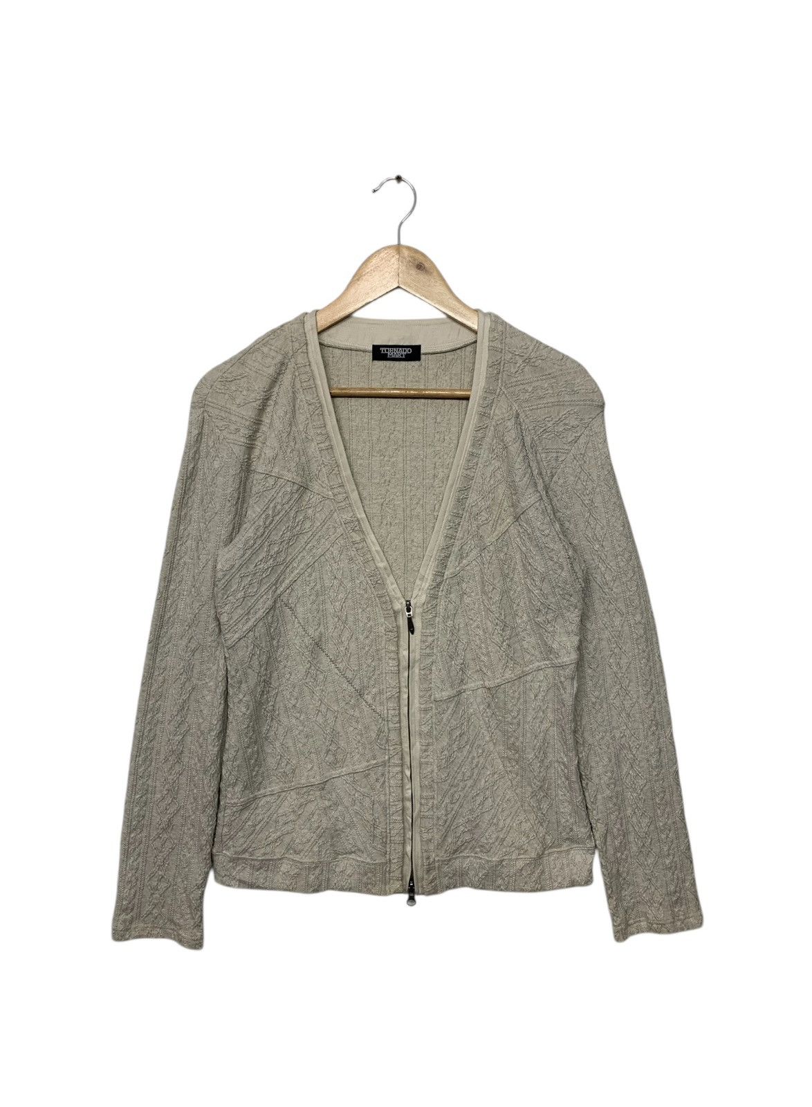 Designer × Japanese Brand × Tornado Mart Rare Tornado Mart Cardigan Zipper Down Size M / US 6-8 / IT 42-44 - 1 Thumbnail