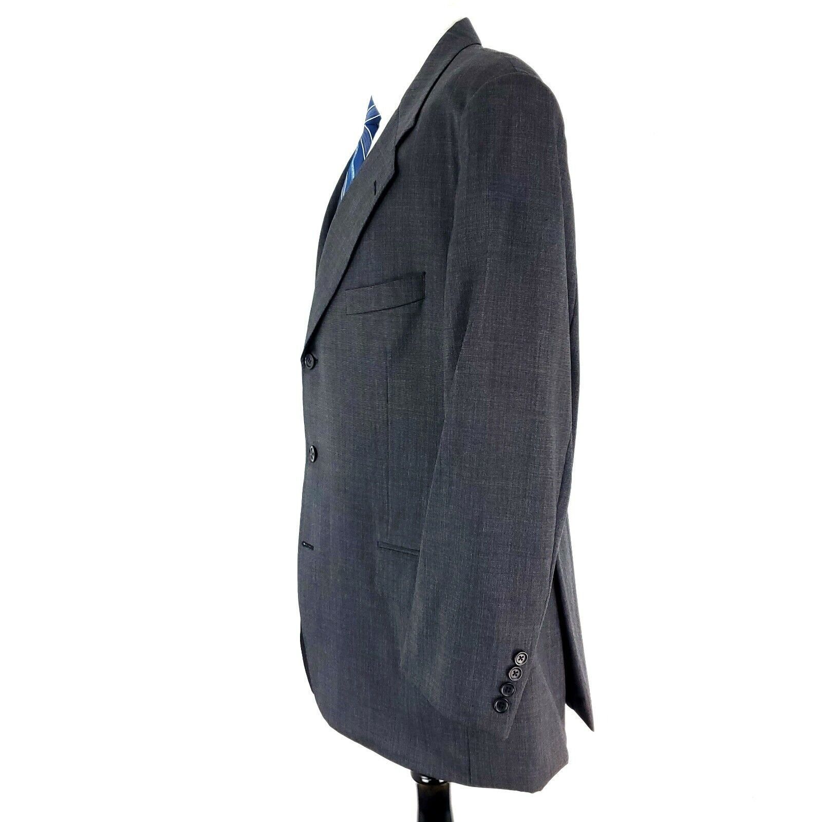 J.P. Tilford × Samuelsohn Samuelsohn JP Tilford Wool 3 Button Blazer 44L Gray Nailshea Size 44L - 5 Thumbnail