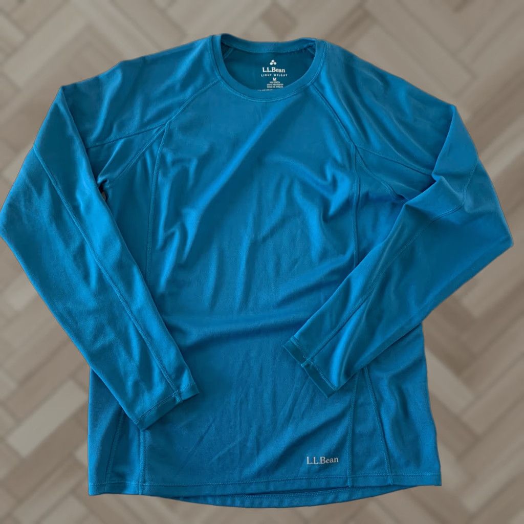 Vintage L.L. Bean Light Weight Long Sleeve 100% Polyester Shirt Women's M Blue Size M / US 6-8 / IT 42-44 - 1 Thumbnail