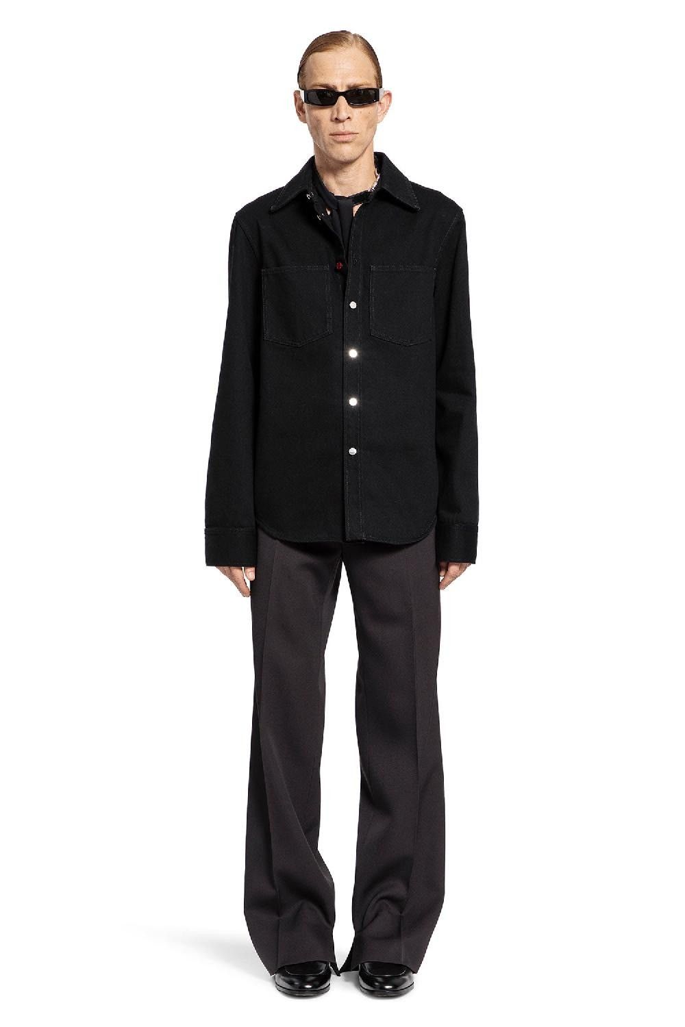 Gucci o1loc1c1225 804188 Denim Shirt With Gucci Embroidery Black Size US L / EU 52-54 / 3 - 3 Thumbnail