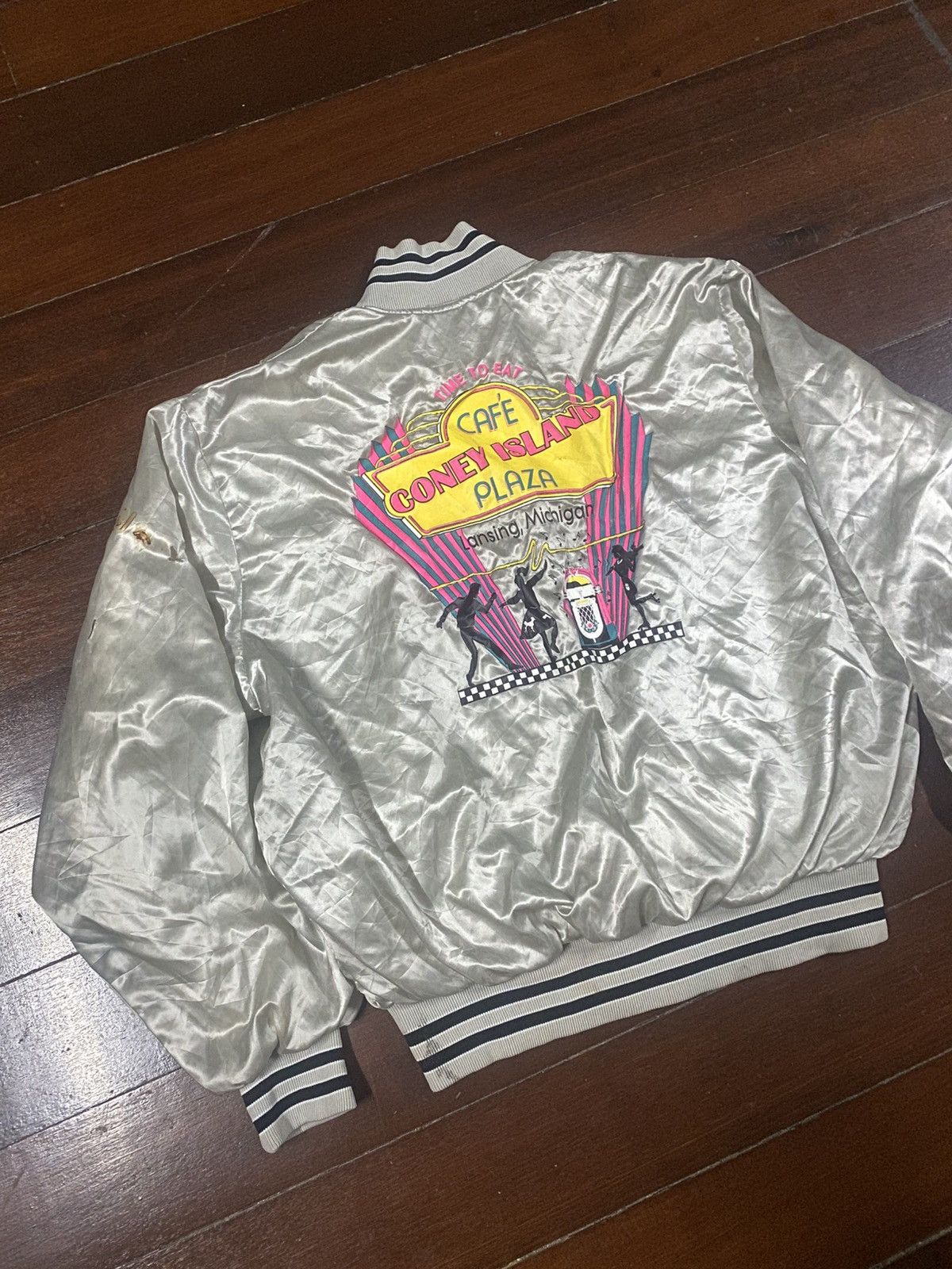 Vintage Vintage 70s cafe coney island richard a leslie Bomber Jacket Size US L / EU 52-54 / 3 - 4 Thumbnail
