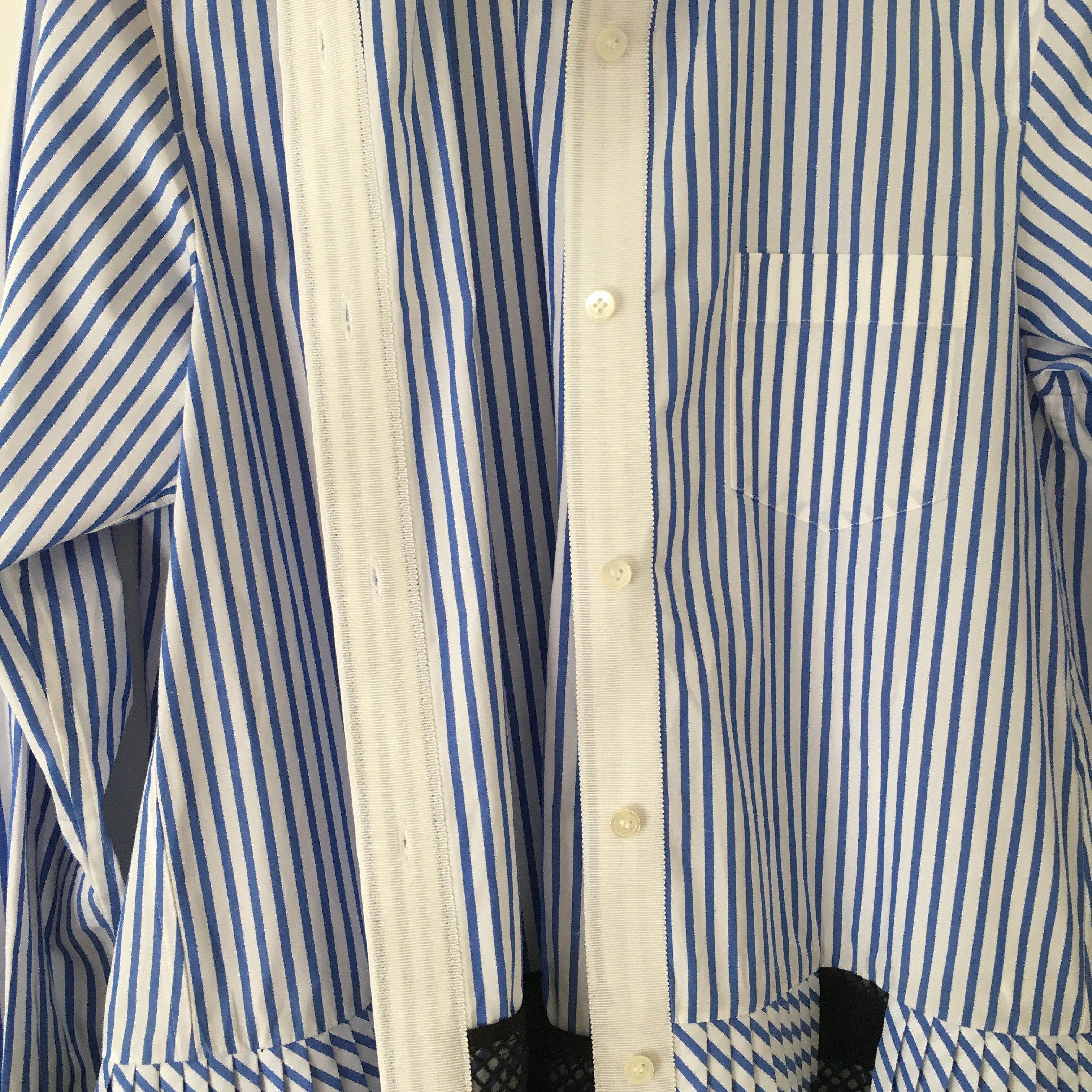 Sacai Women’s White / Blue Strips L/S Shirt Size S / US 4 / IT 40 - 7 Thumbnail