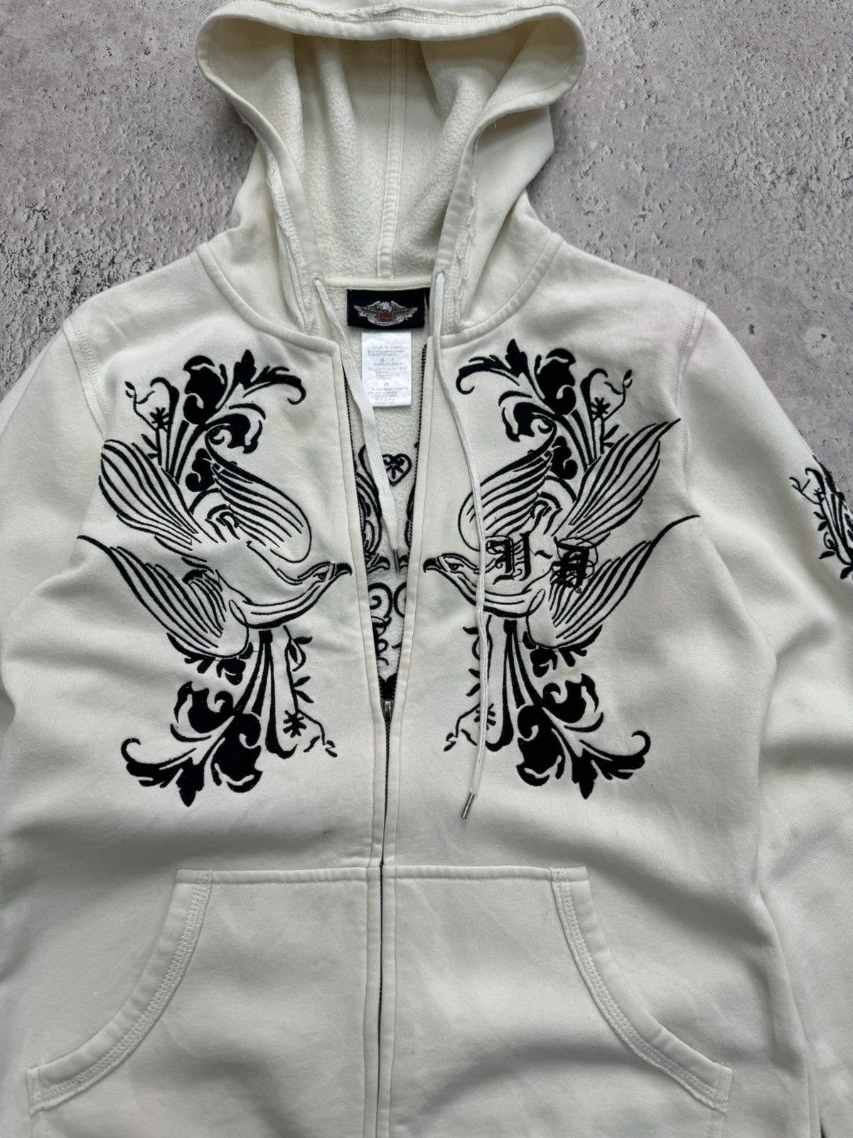 Harley Davidson × Hysteric Glamour × If Six Was Nine 2000s Japanese Punk Grunge Fur HODED Jacket opium style Size M / US 6-8 / IT 42-44 - 6 Thumbnail