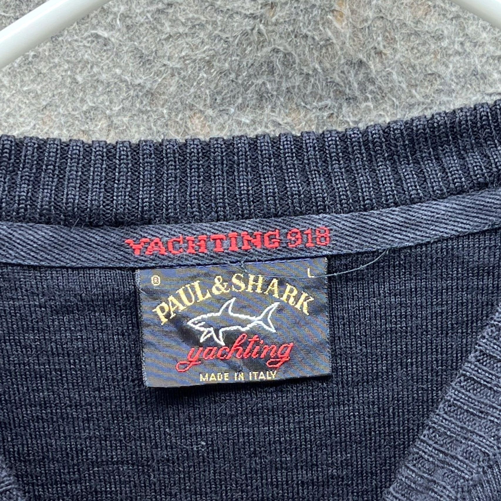 Paul & Shark Paul & Shark Sweater Mens Large Blue Wool Crewneck Pullover Yachting Logo Size US L / EU 52-54 / 3 - 3 Thumbnail
