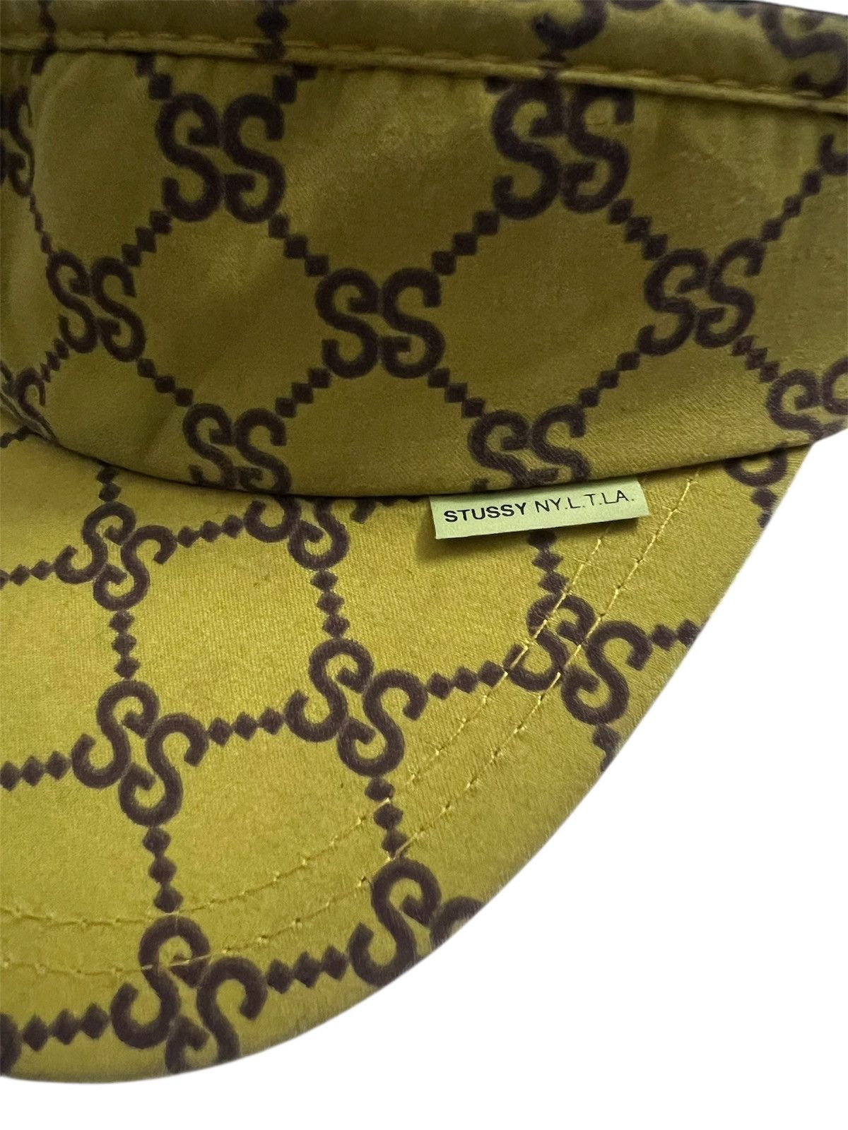 Stussy × Vintage Vintage 1990's Stussy SS Monogram Visor Hat Size ONE SIZE - 3 Thumbnail