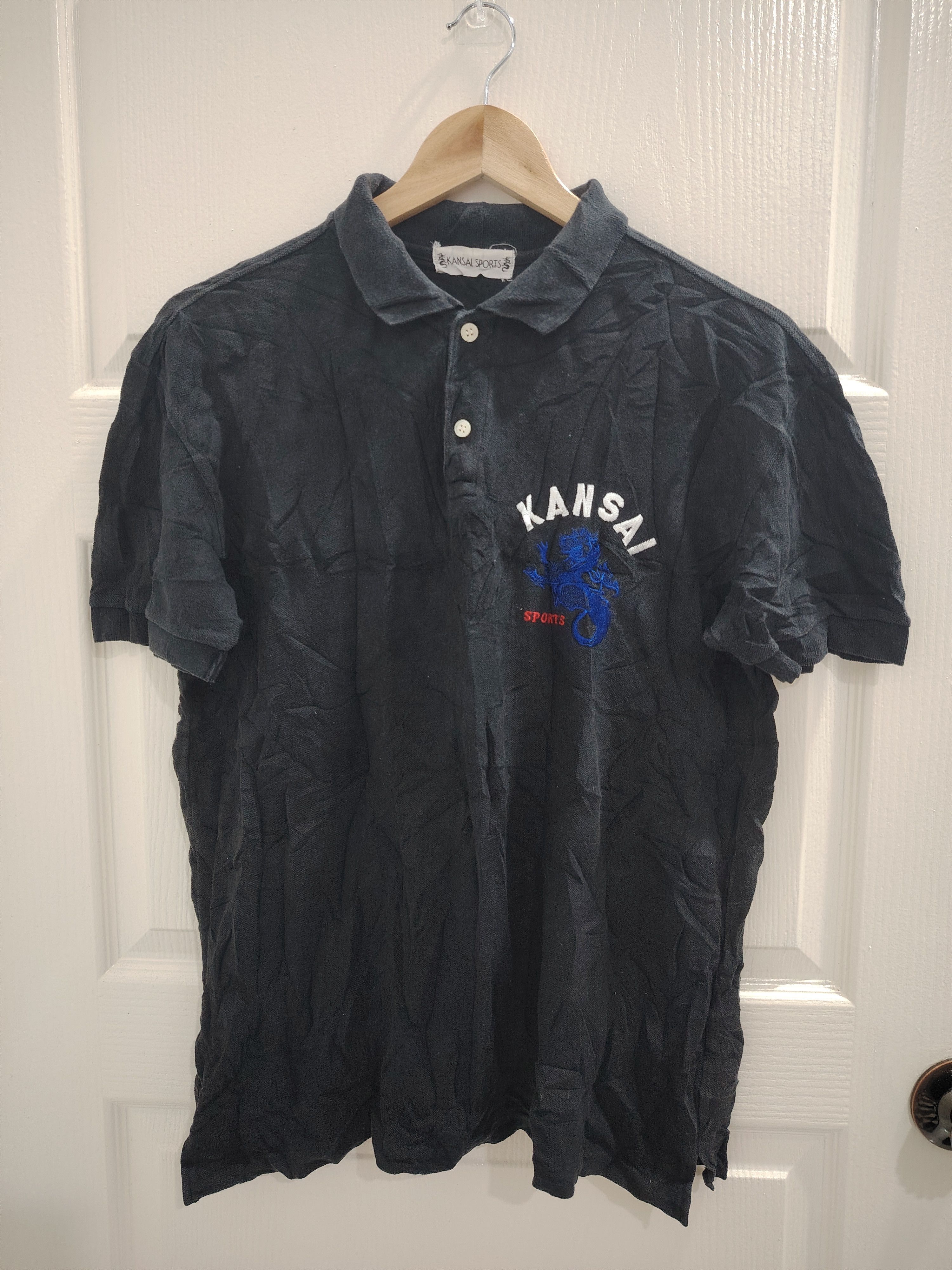 Kansai Yamamoto Vintage Kansai Sports Dragon Emboidered Polos Tee Size US M / EU 48-50 / 2 - 1 Thumbnail